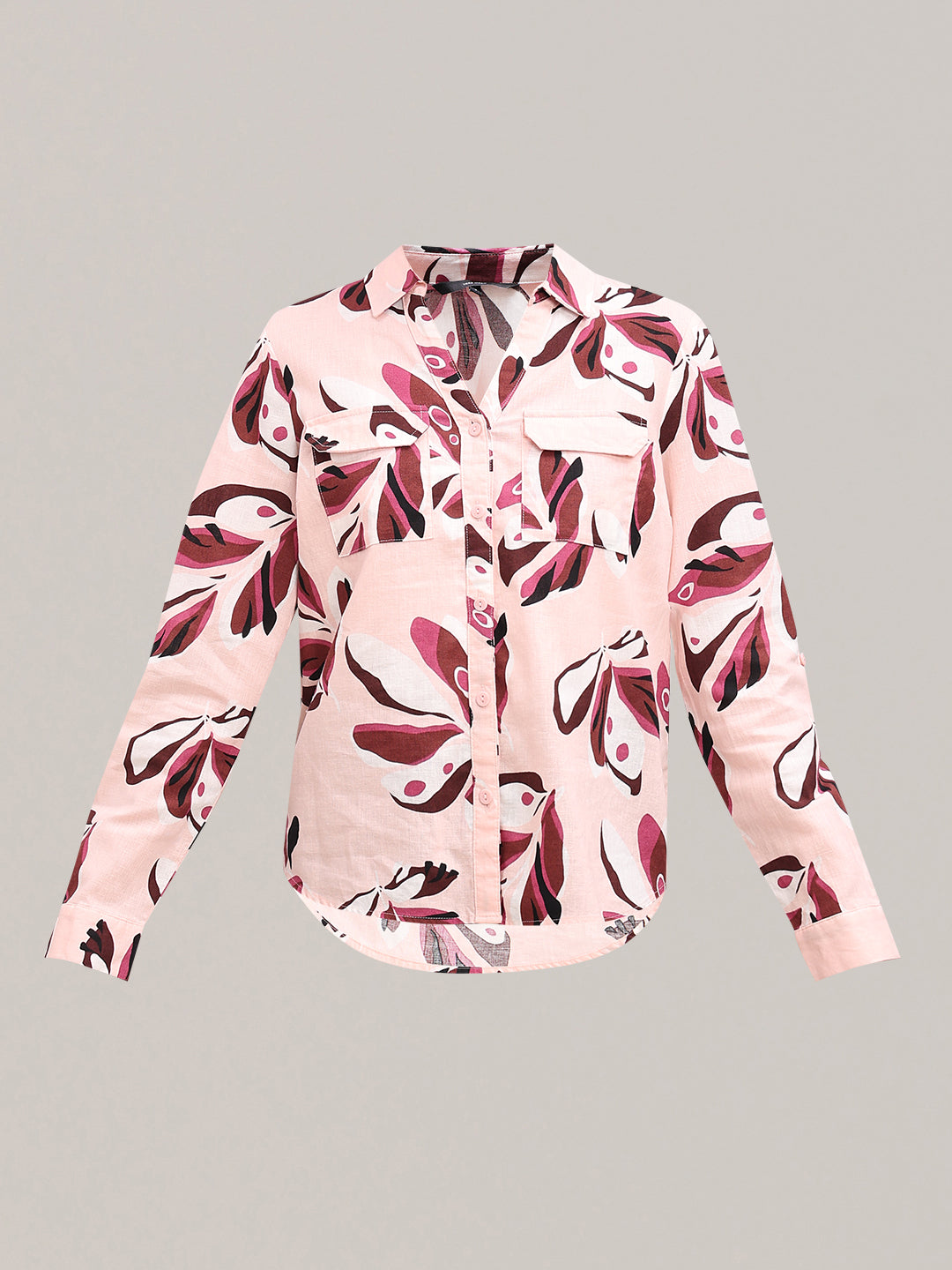 Pink Abstract Print Shirt
