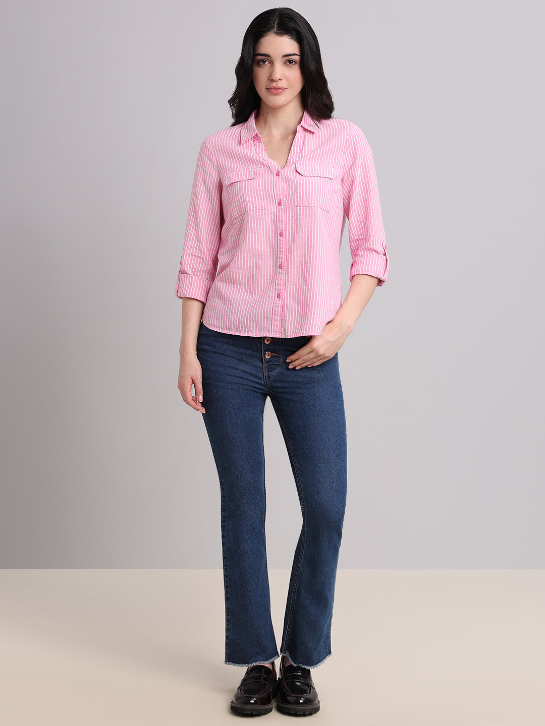 Pink Striped Shirt