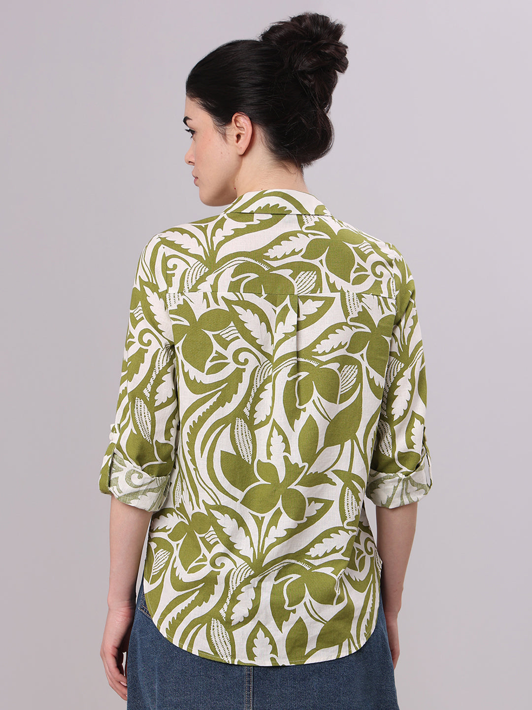 Green Printed Shirt
