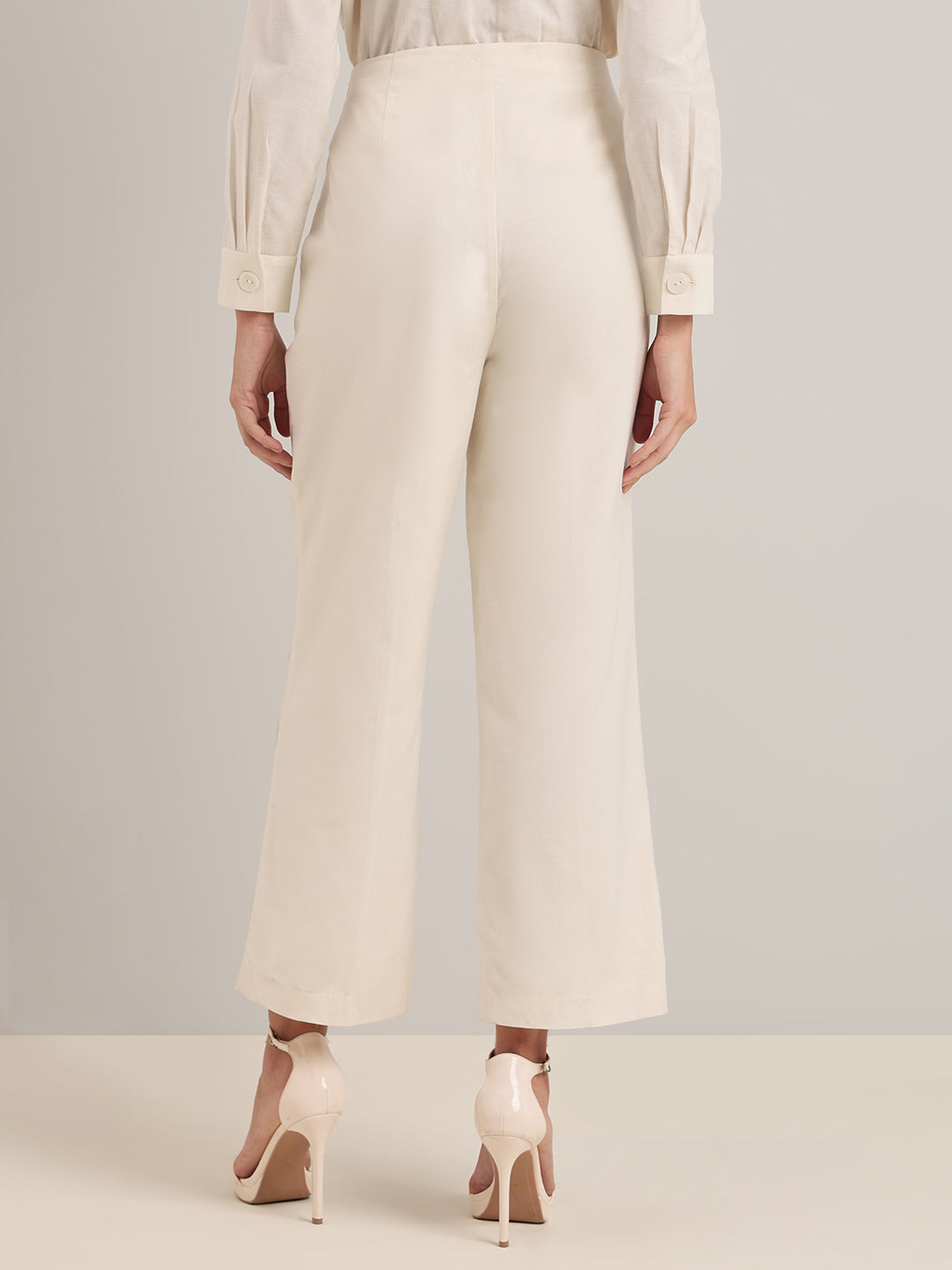 High Rise Floral Straight Fit Pants