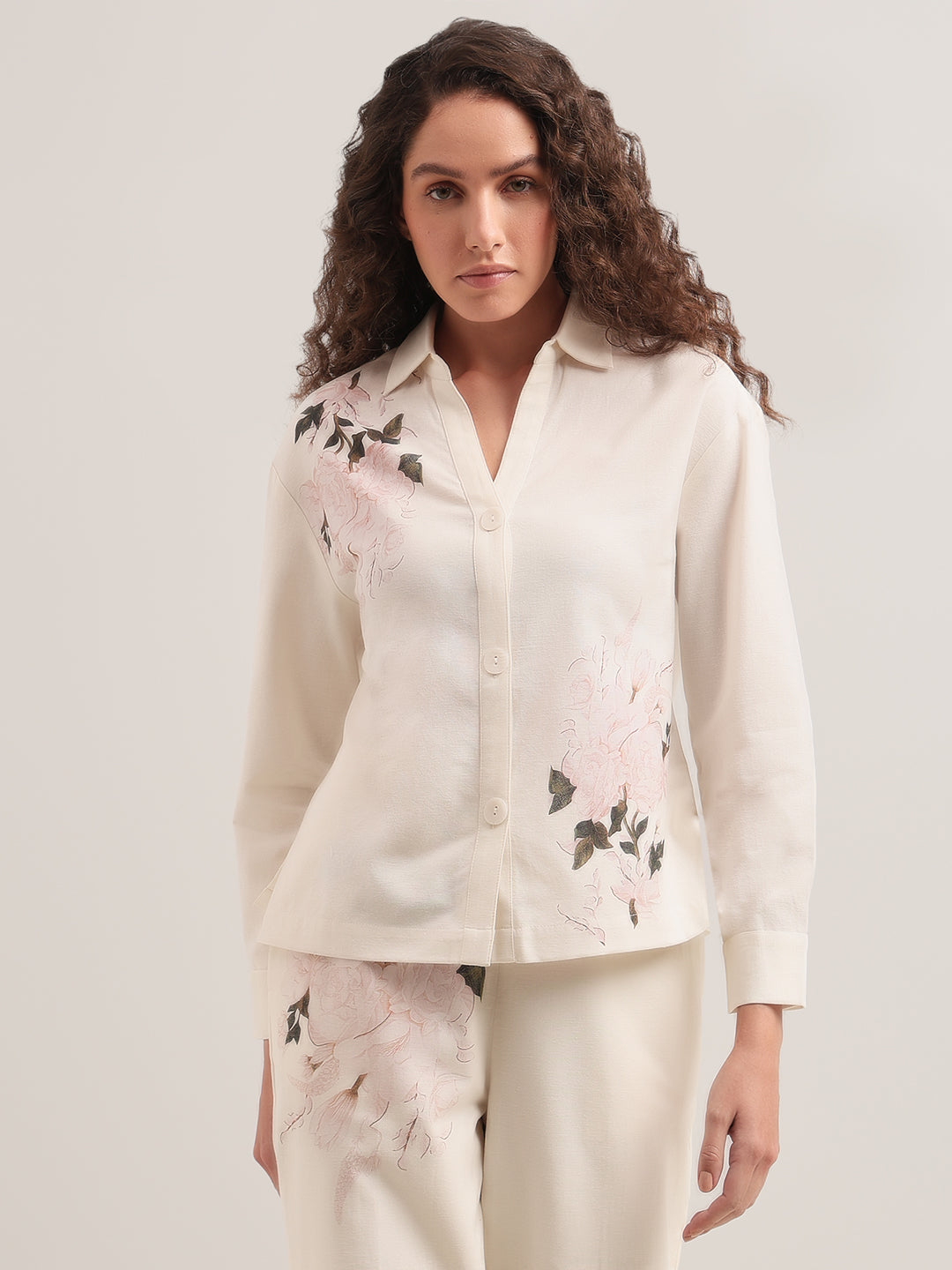 Floral Print Full Sleeves Shirt