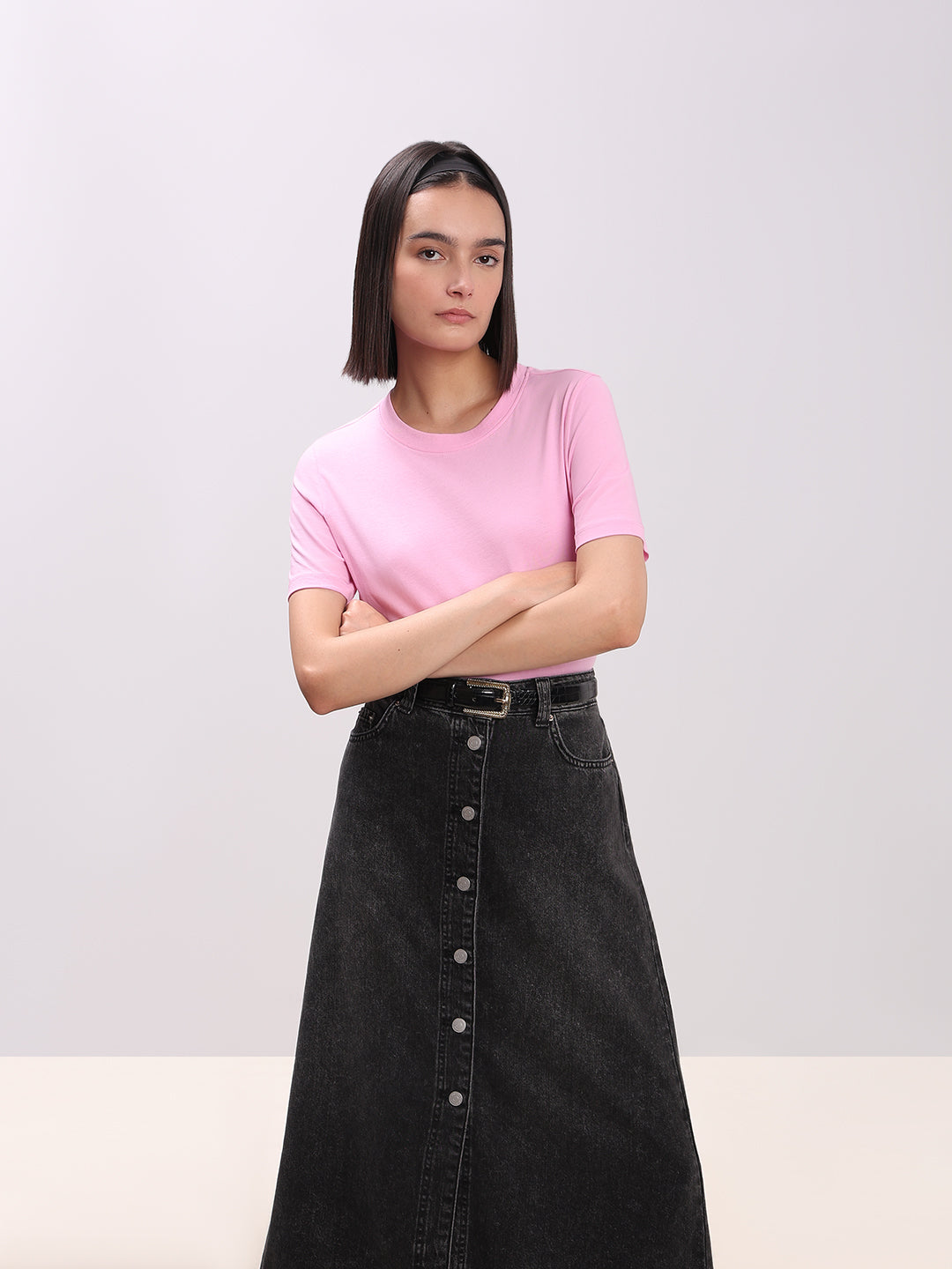 Organic Cotton T-shirt - Pink - XS