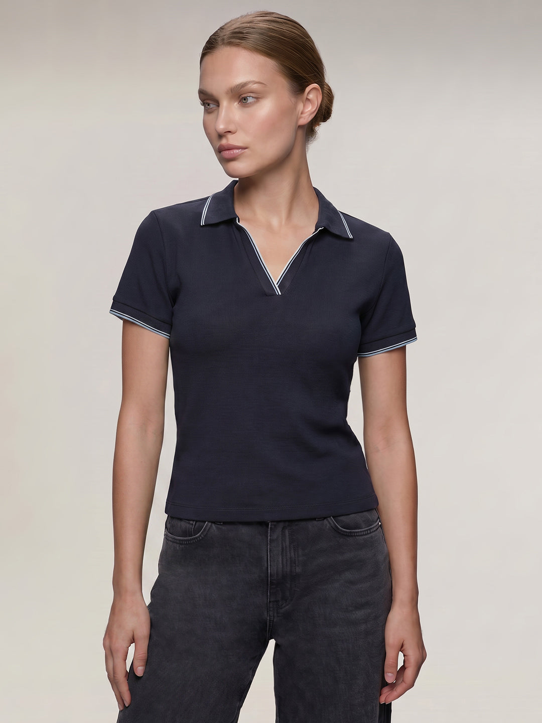 Organic Cotton Blend Polo - Blue
