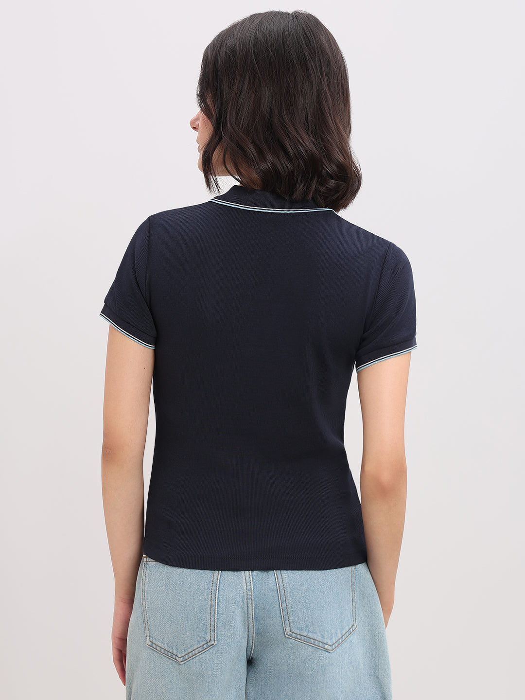 Organic Cotton Blend Polo - Blue