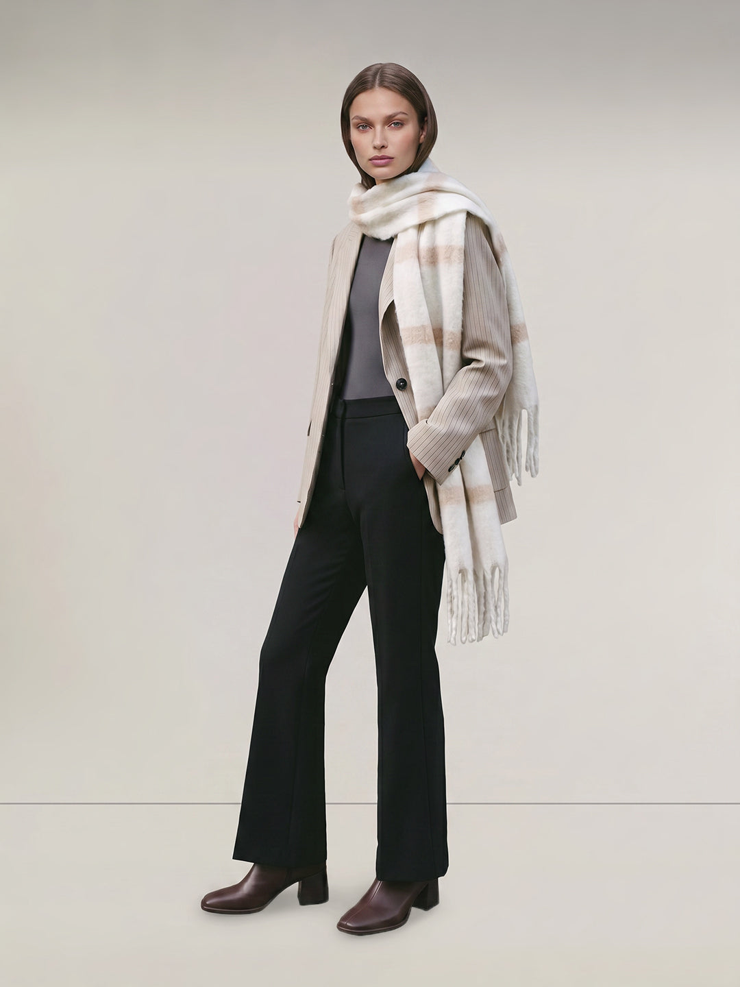 Black High Rise Flared Pants