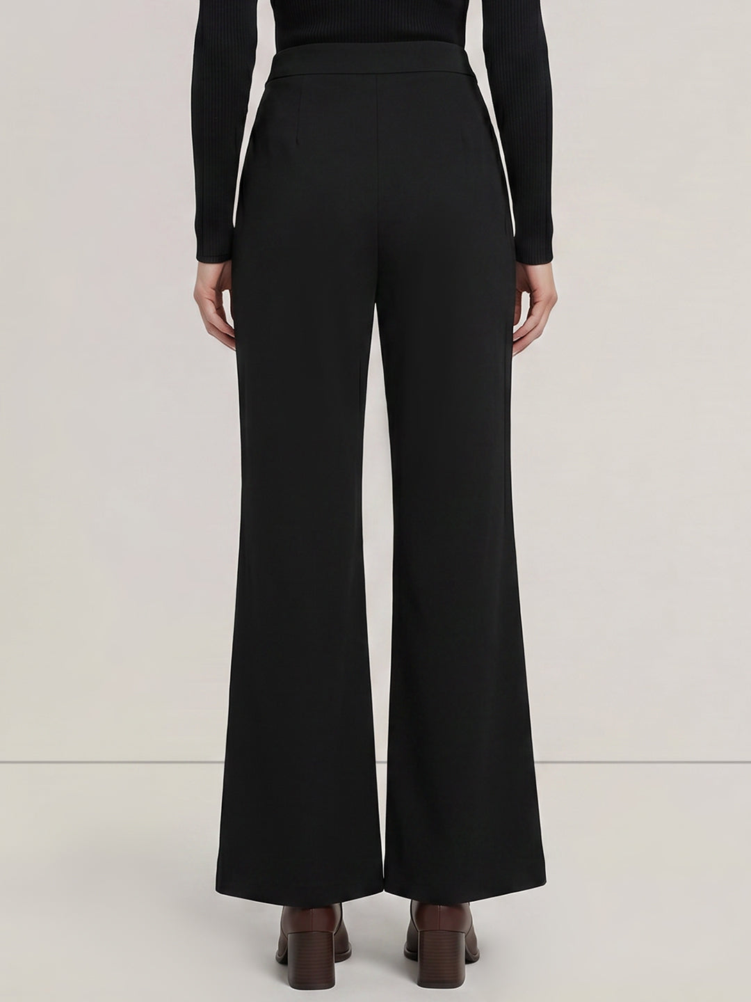 Black High Rise Flared Pants