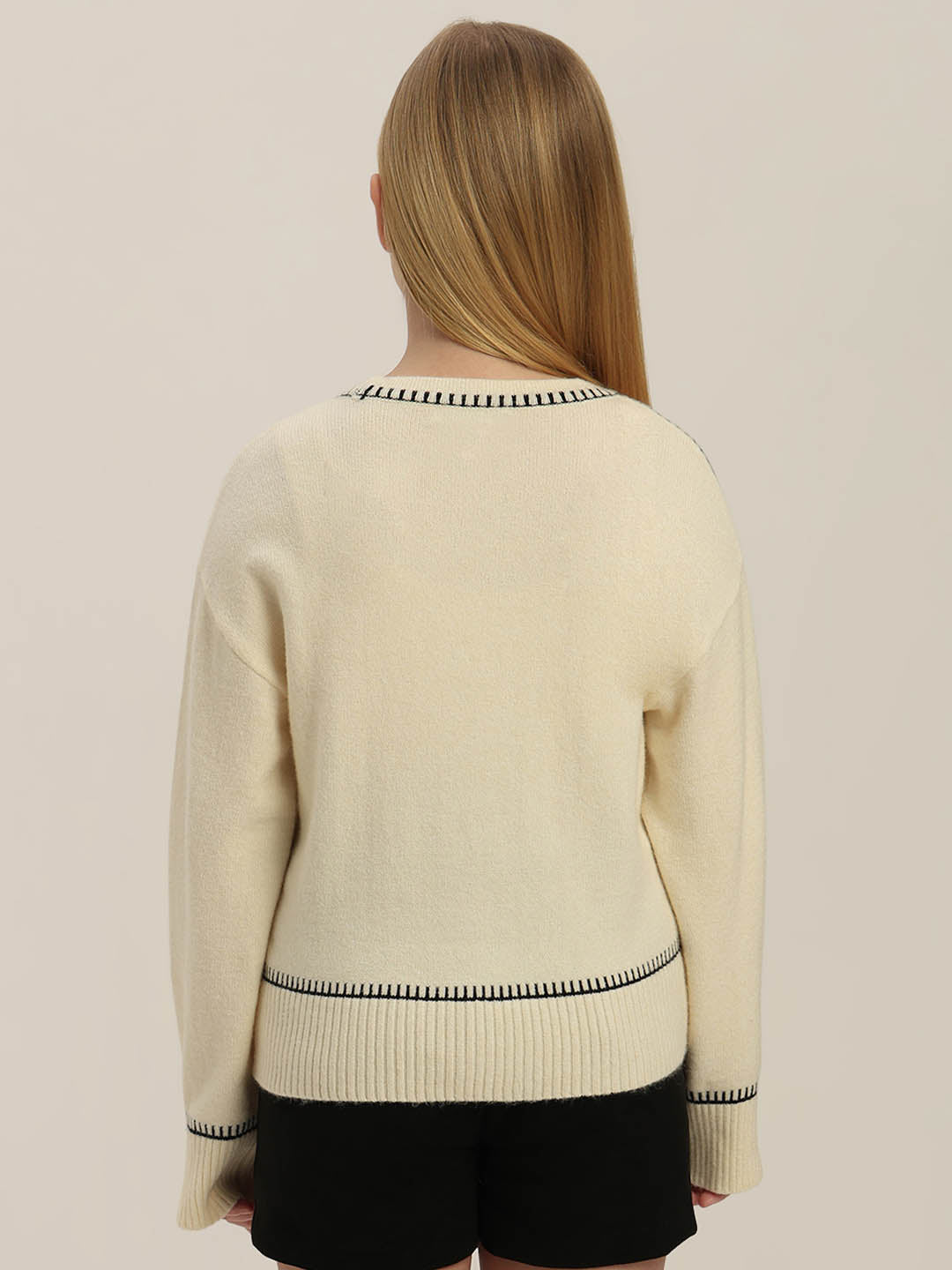 GIRLS Beige Knit Top