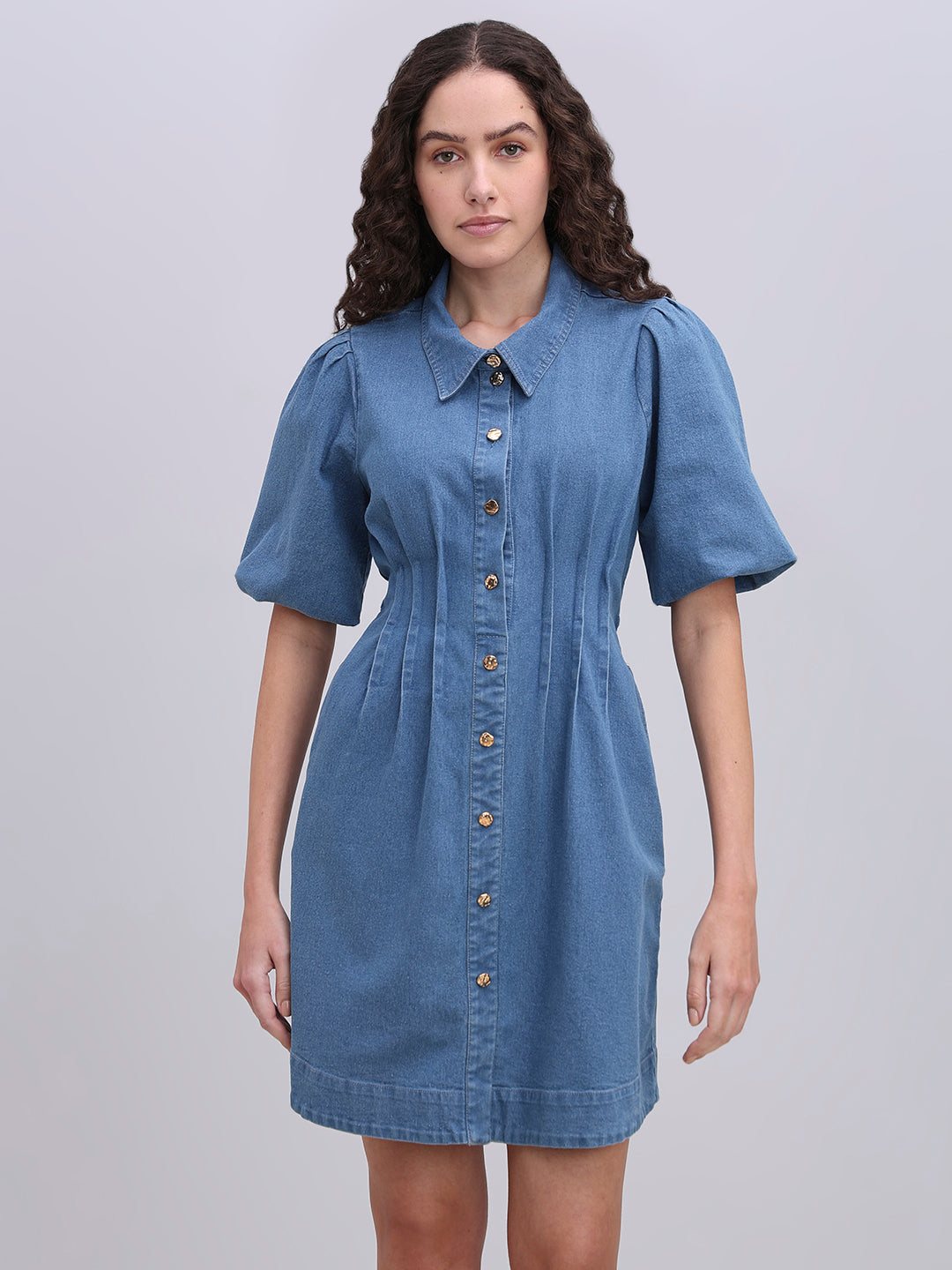 Blue Denim Mini Dress