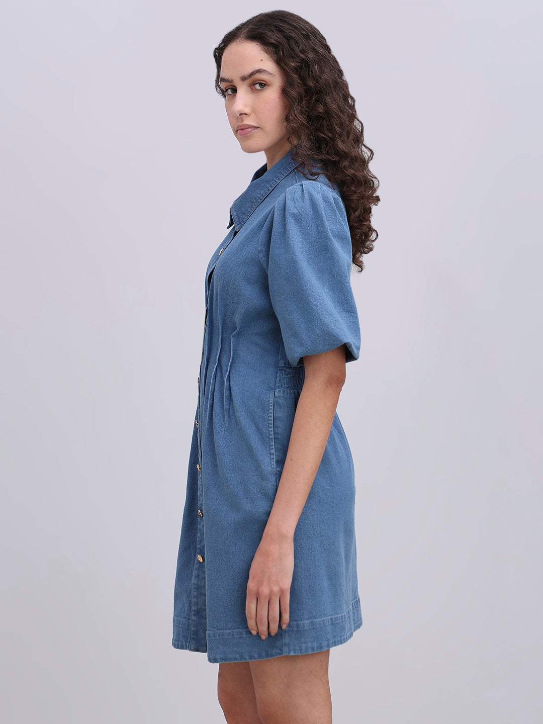 Blue Denim Mini Dress