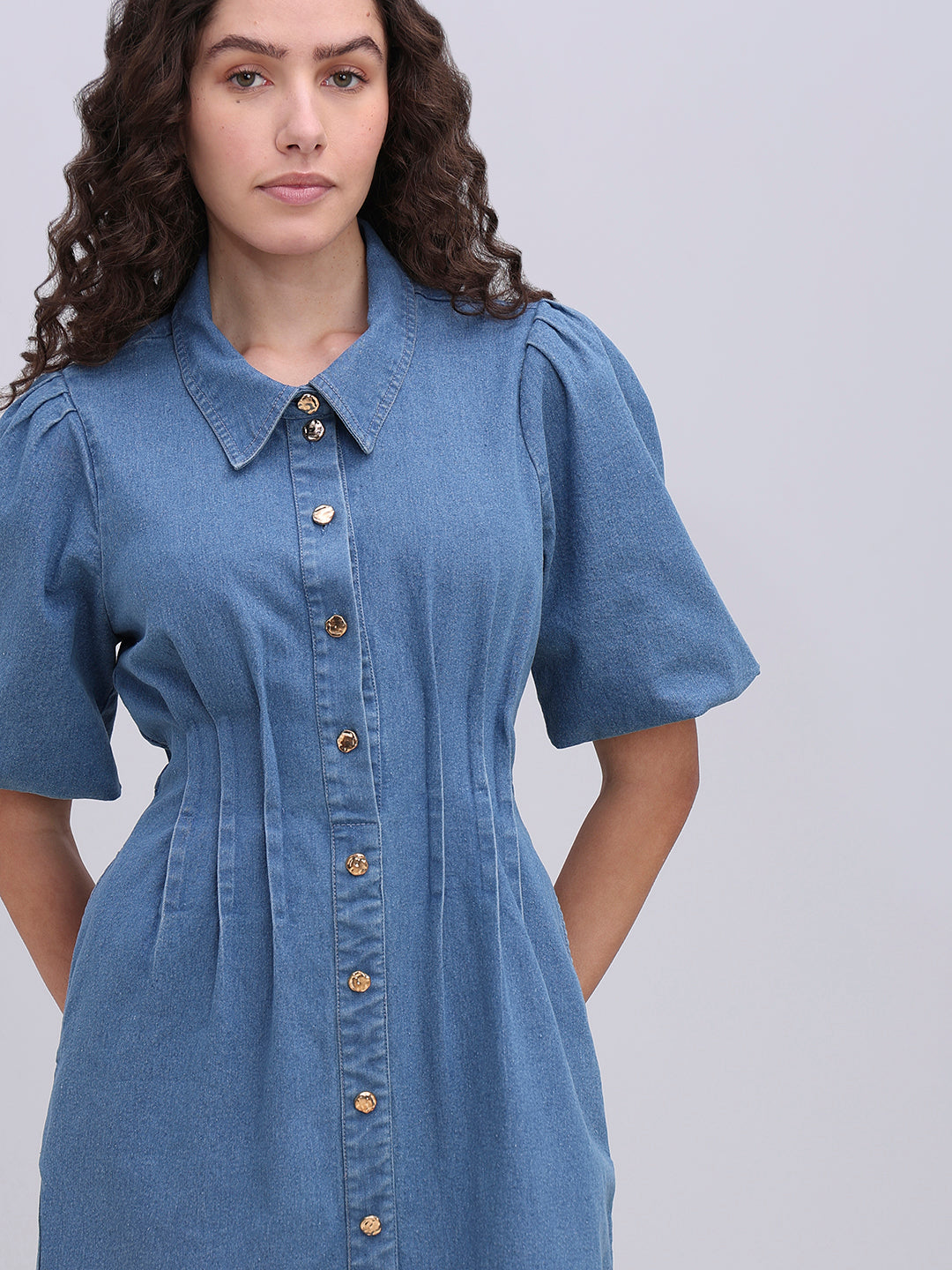 Blue Denim Mini Dress