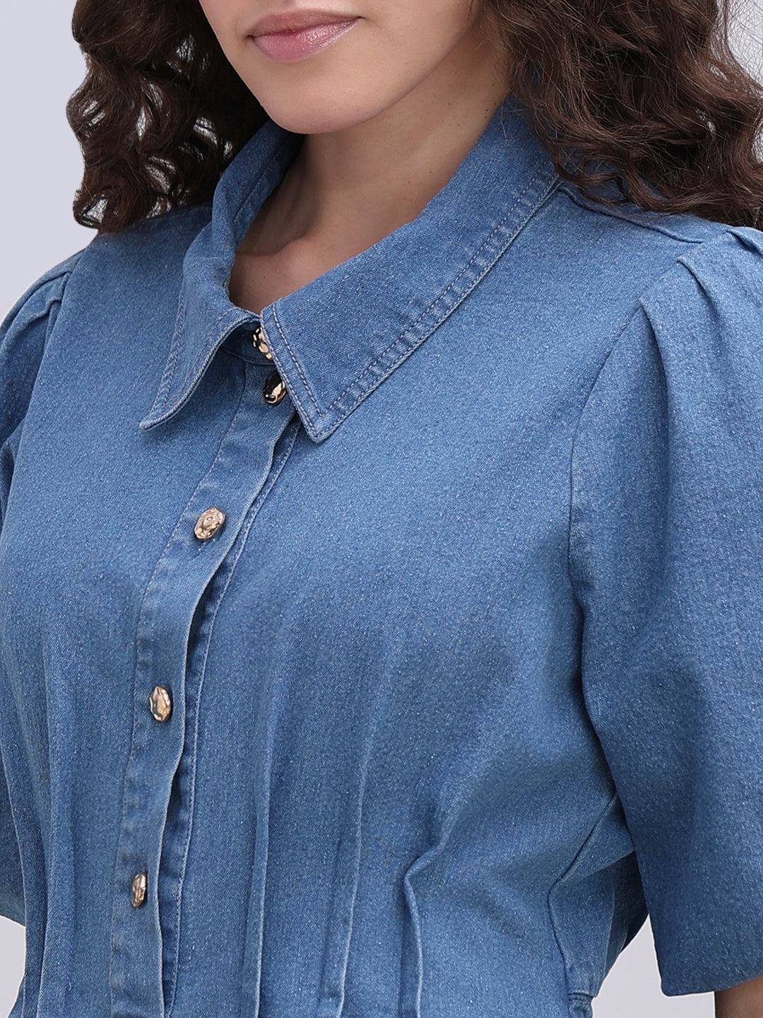 Blue Denim Mini Dress