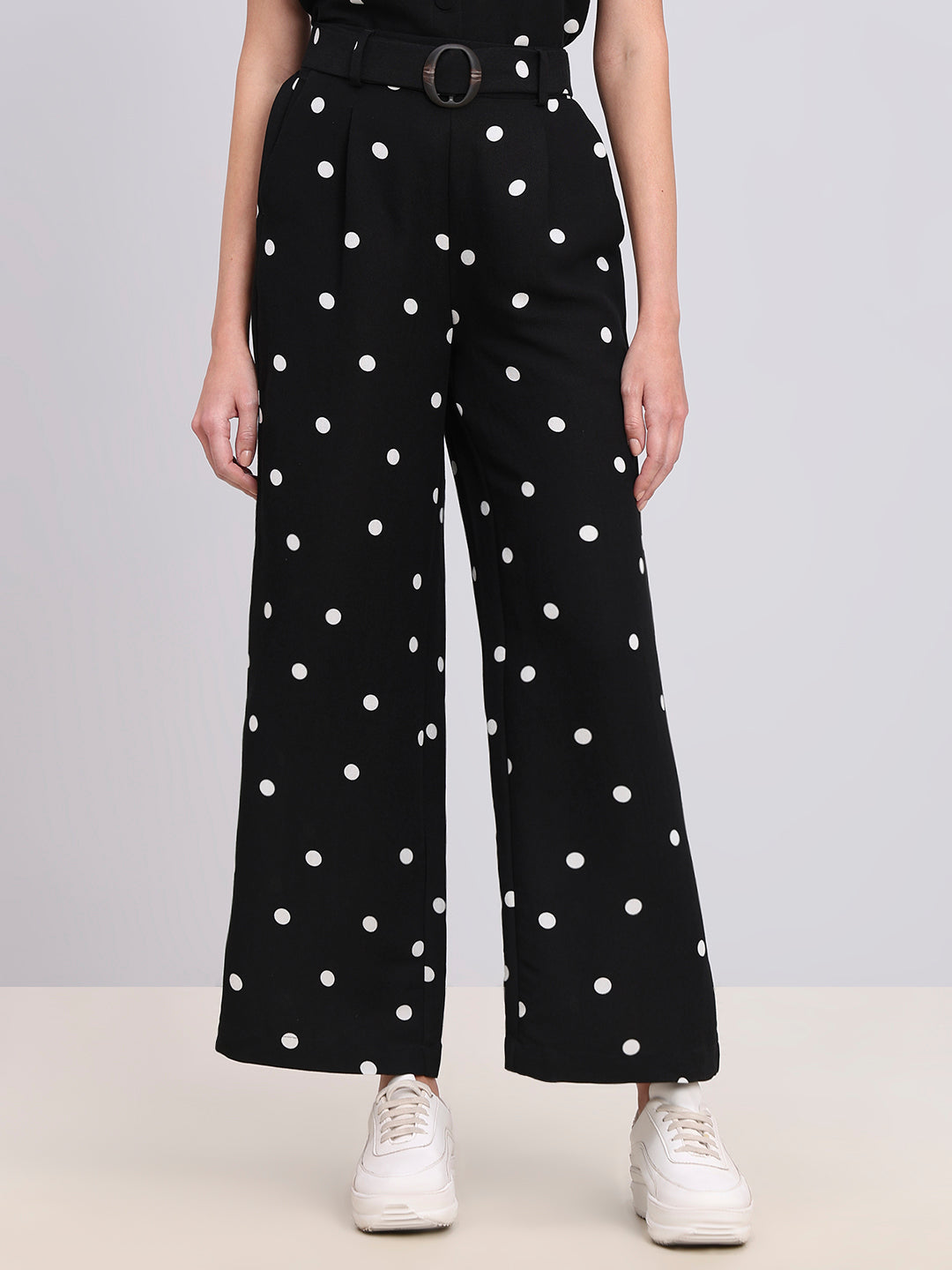 Polka Dot Wide Leg Pants