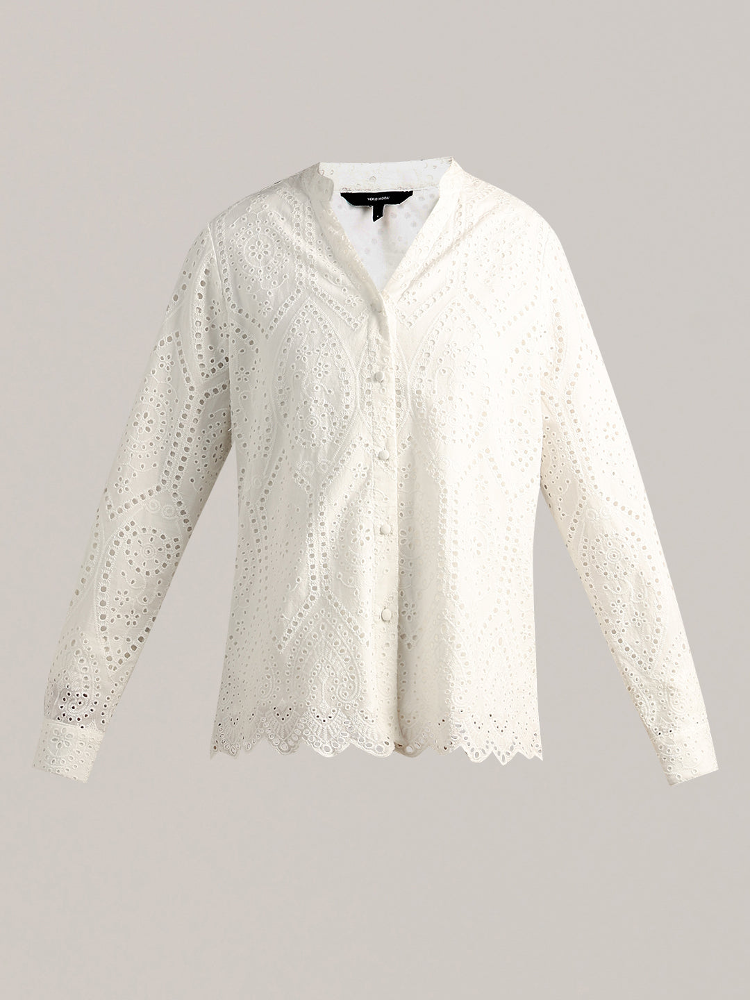 White Broderie Anglaise Shirt