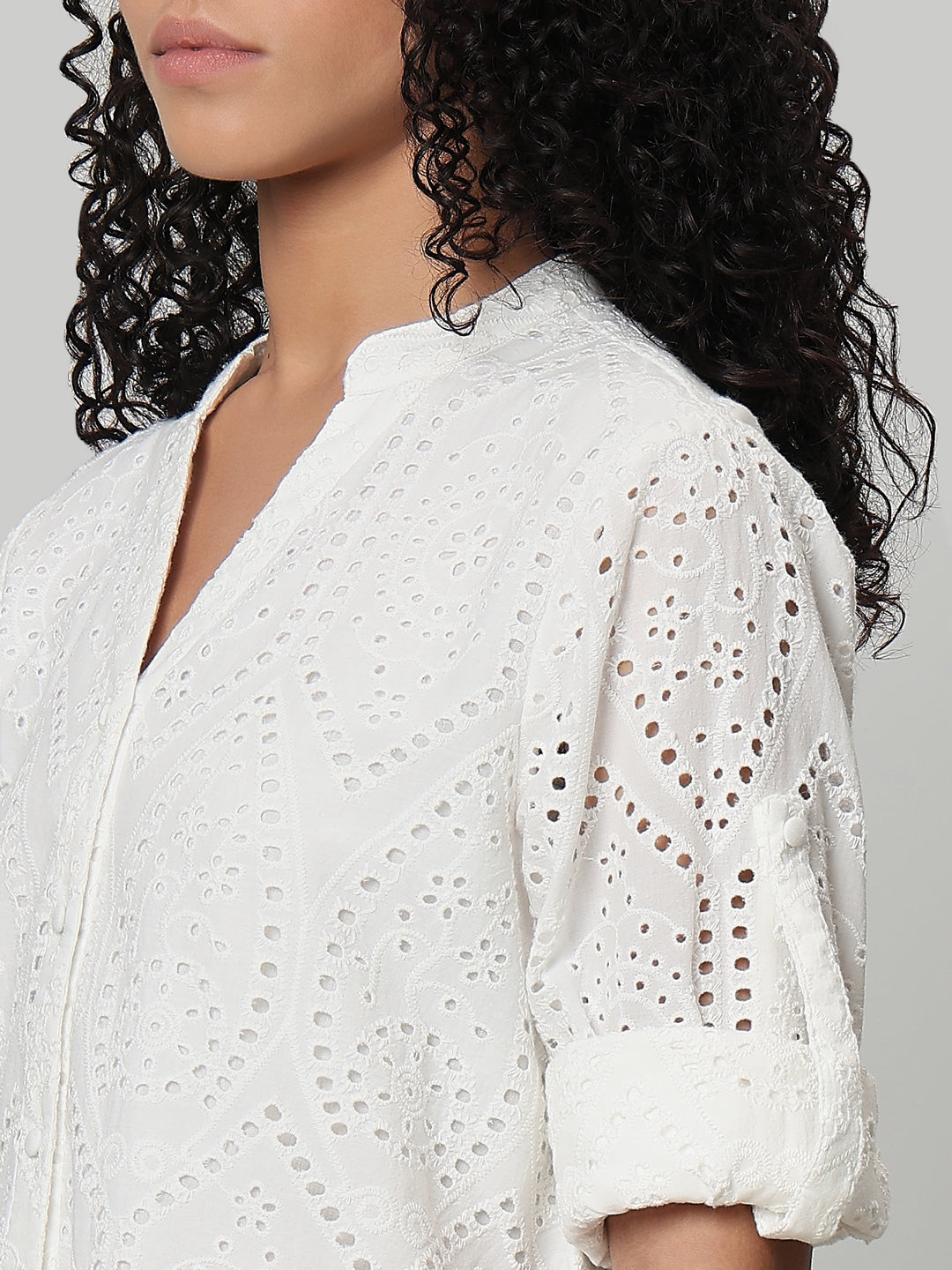 White Broderie Anglaise Shirt