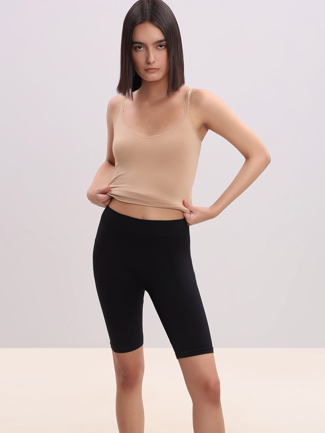 Black Seamless Biker Shorts