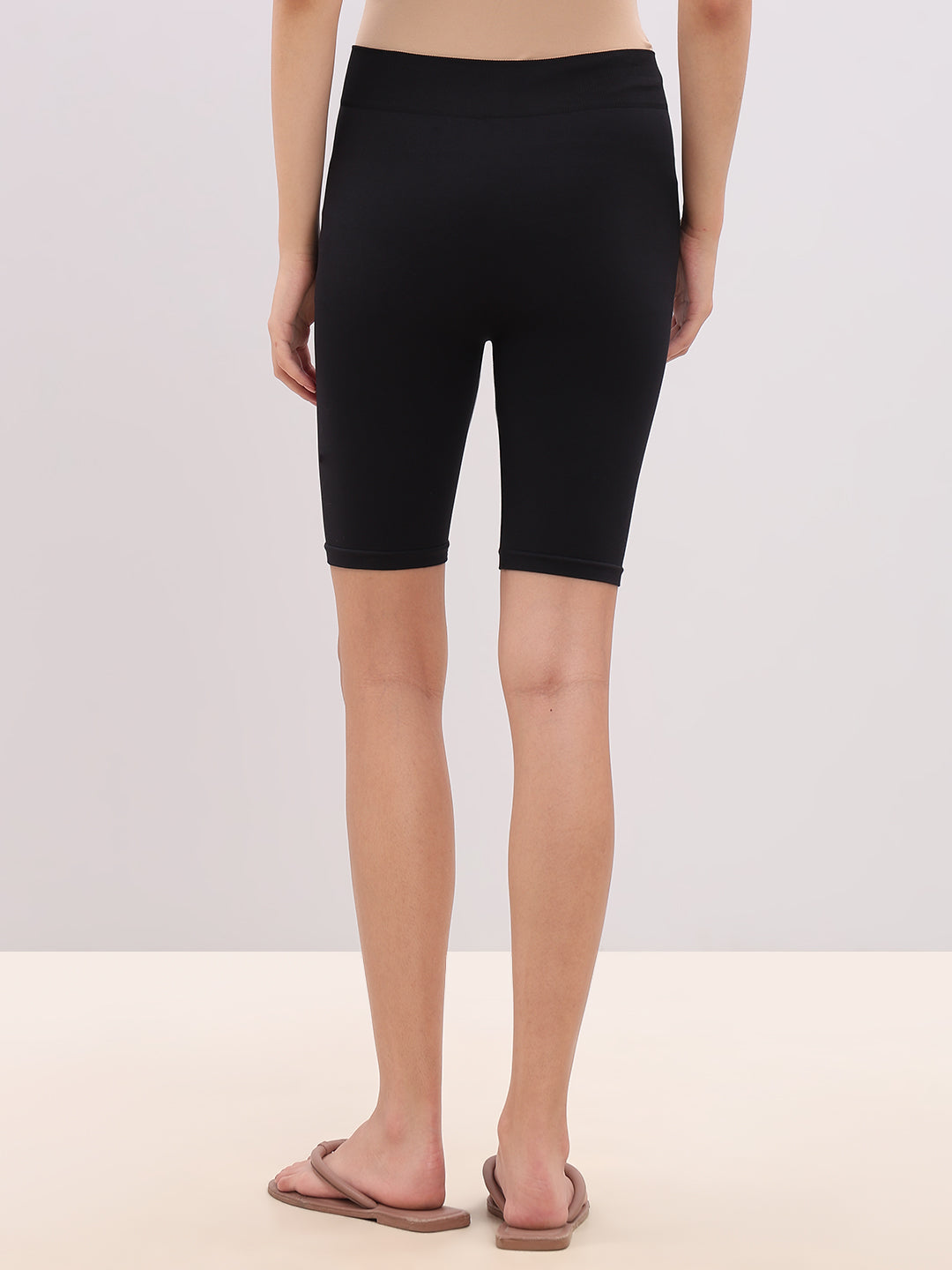 Black Seamless Biker Shorts