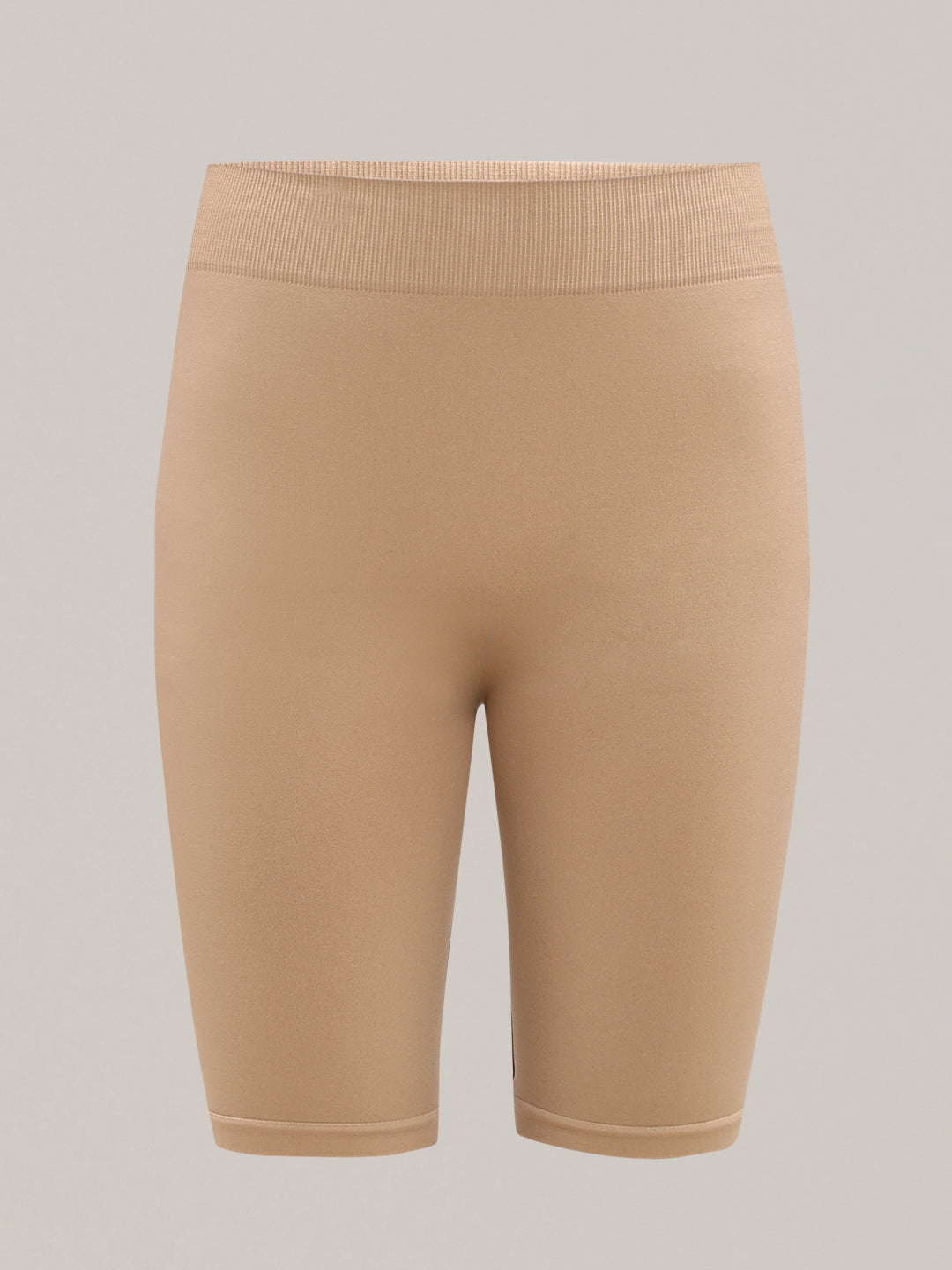 Beige Seamless Biker Shorts