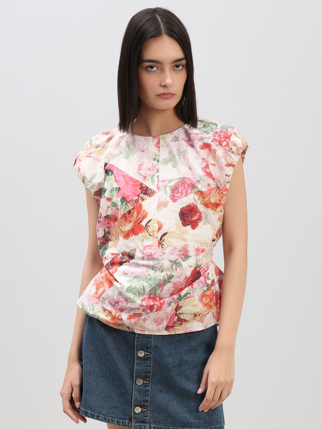 Floral Print Cotton Top