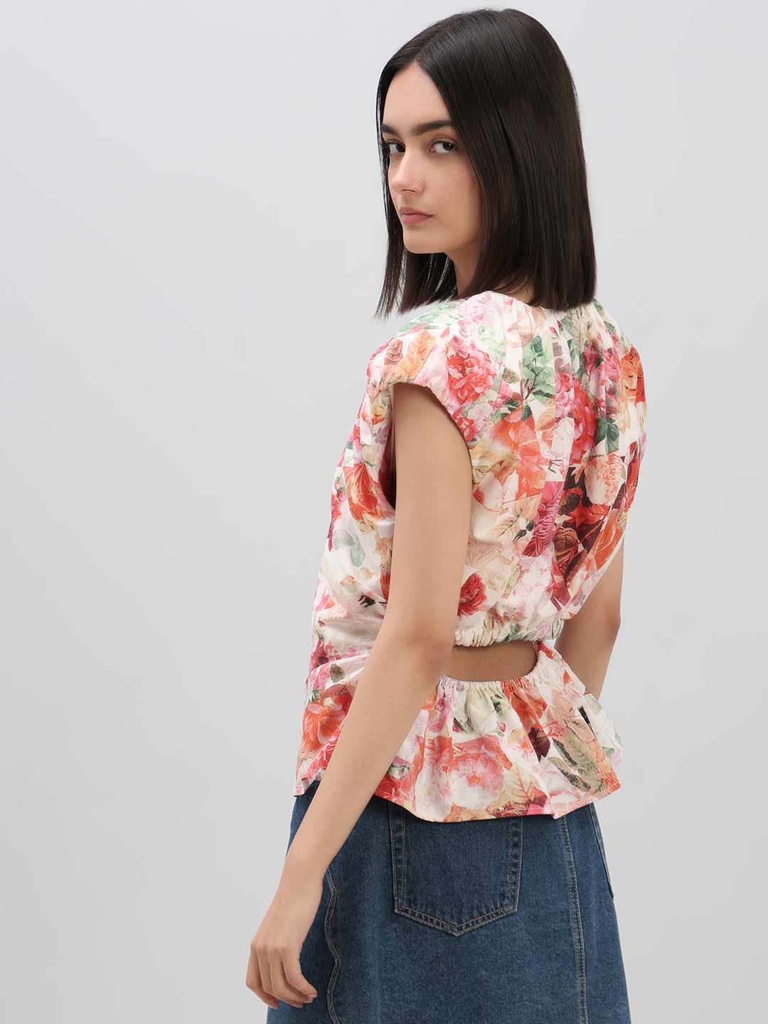 Floral Print Cotton Top