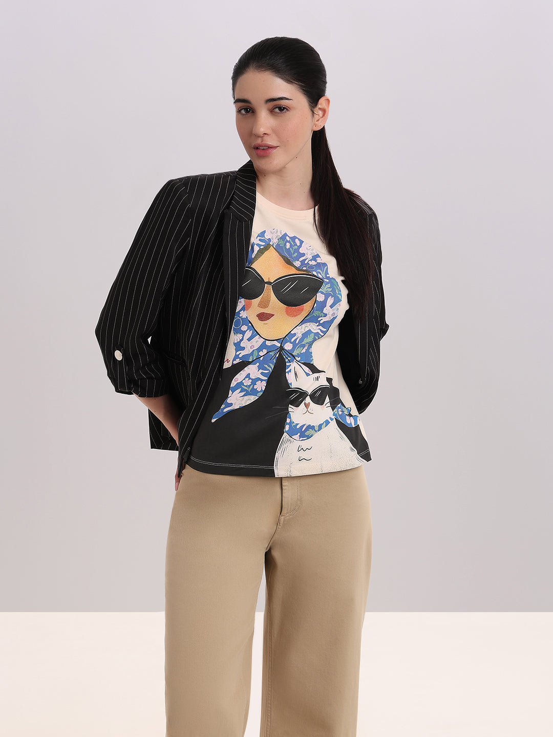 Graphic Print Cotton T-shirt