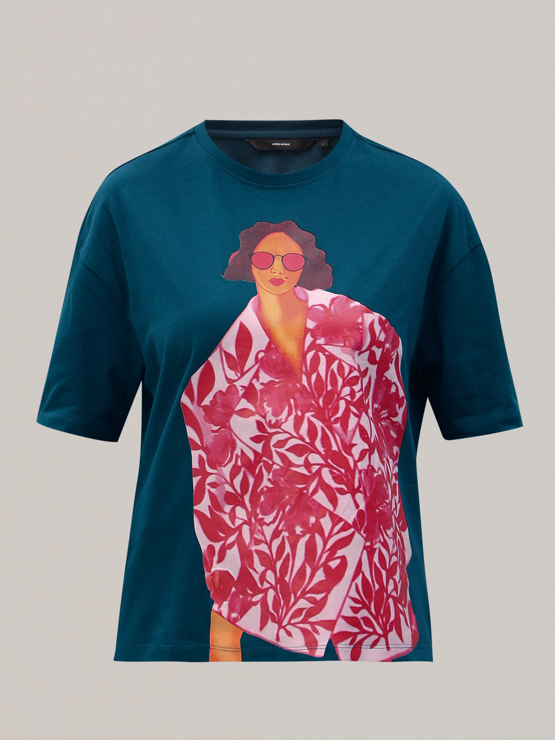 Blue Graphic Print T-Shirt