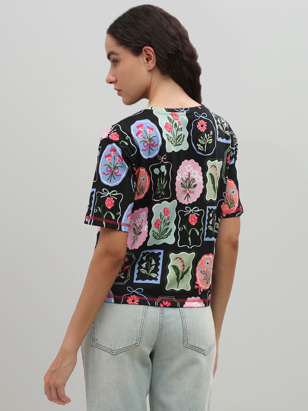 Multi-Colour Art Block Print T-shirt