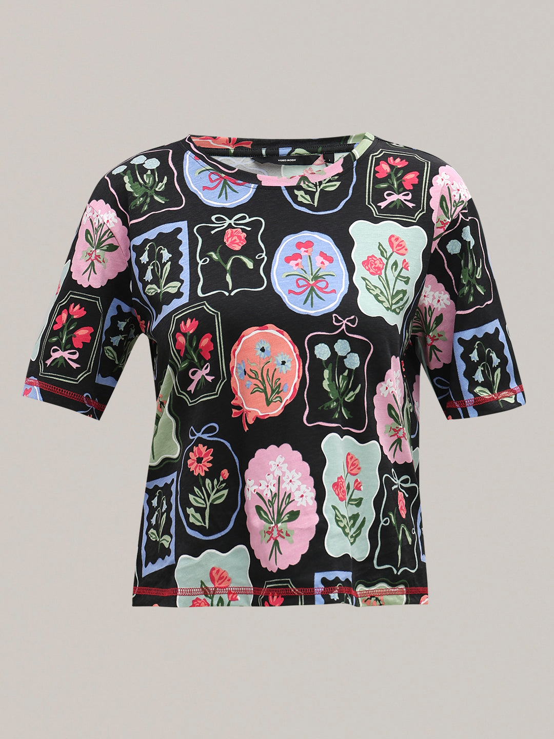 Multi-Colour Art Block Print T-shirt