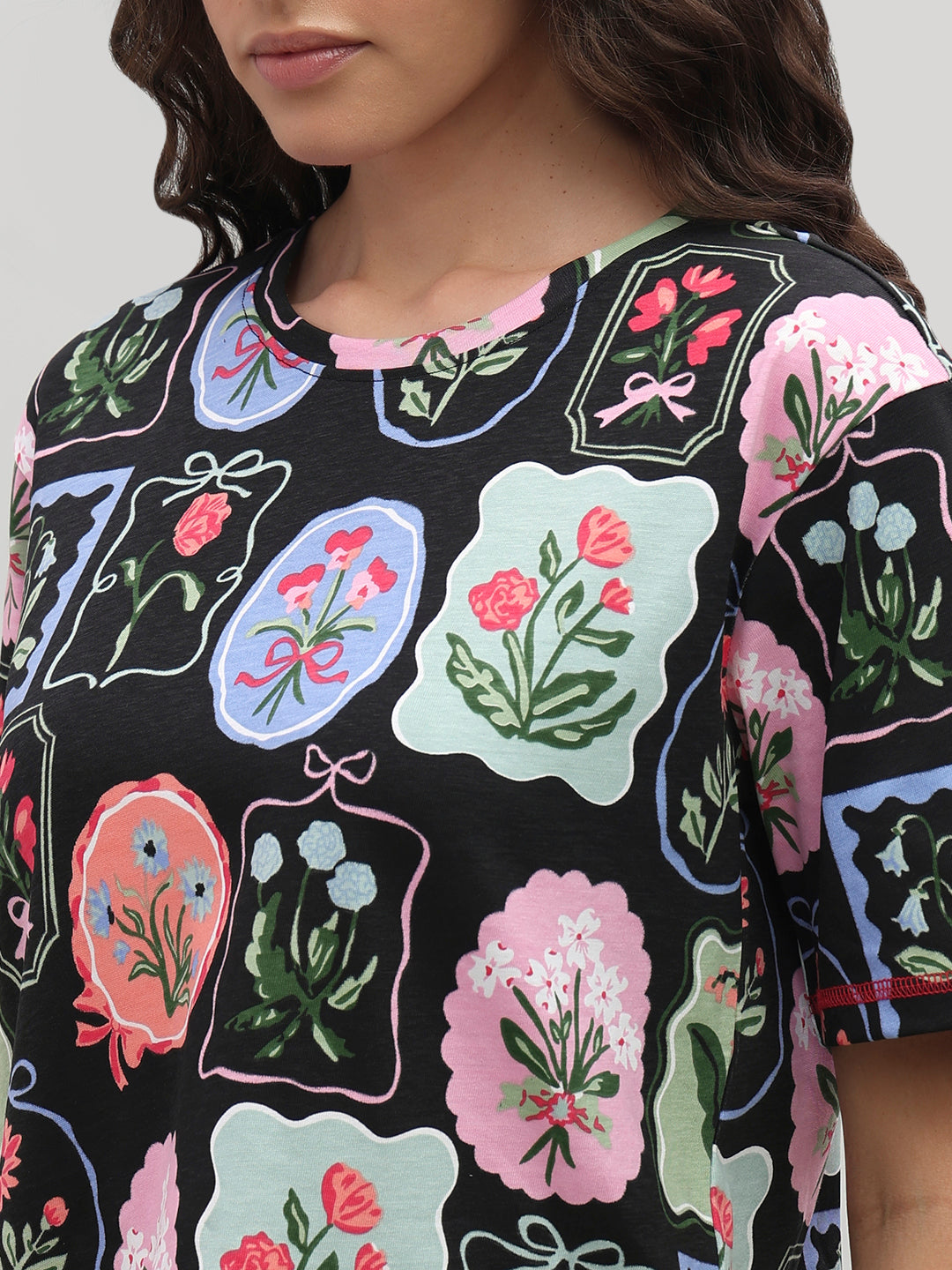 Multi-Colour Art Block Print T-shirt