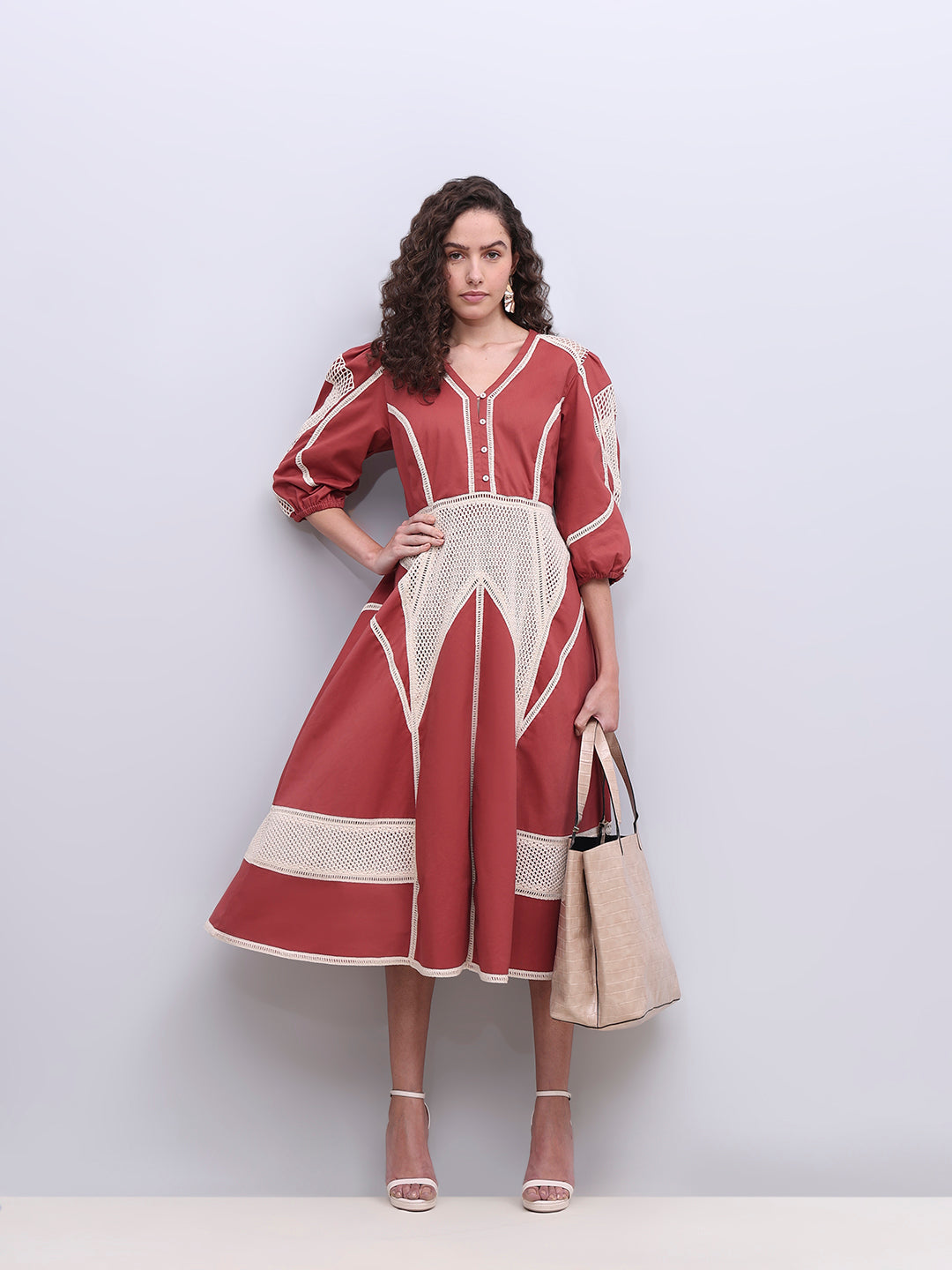 Printed Midi Dress
