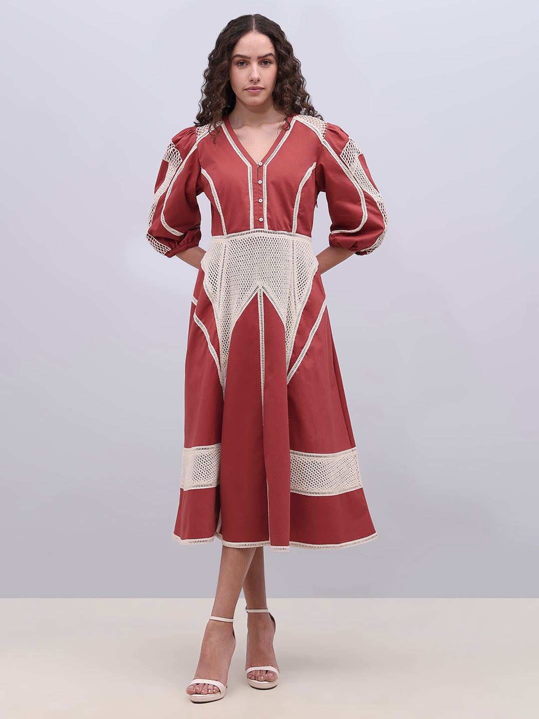 Printed Midi Dress