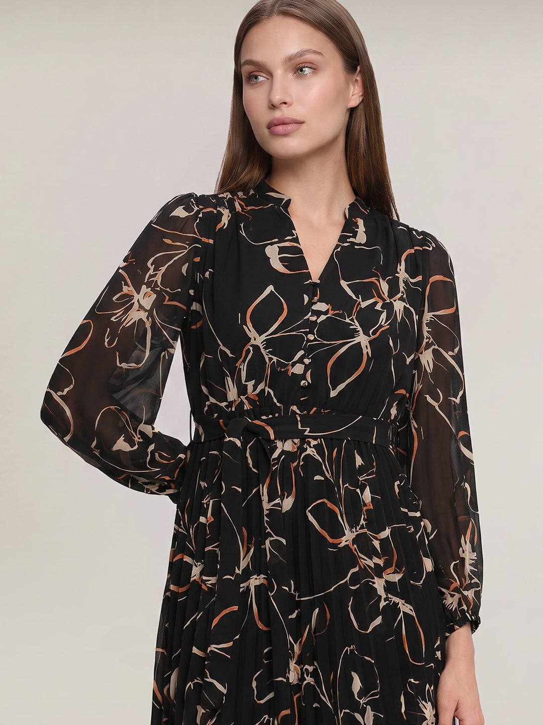 Floral V-Neck Dress
