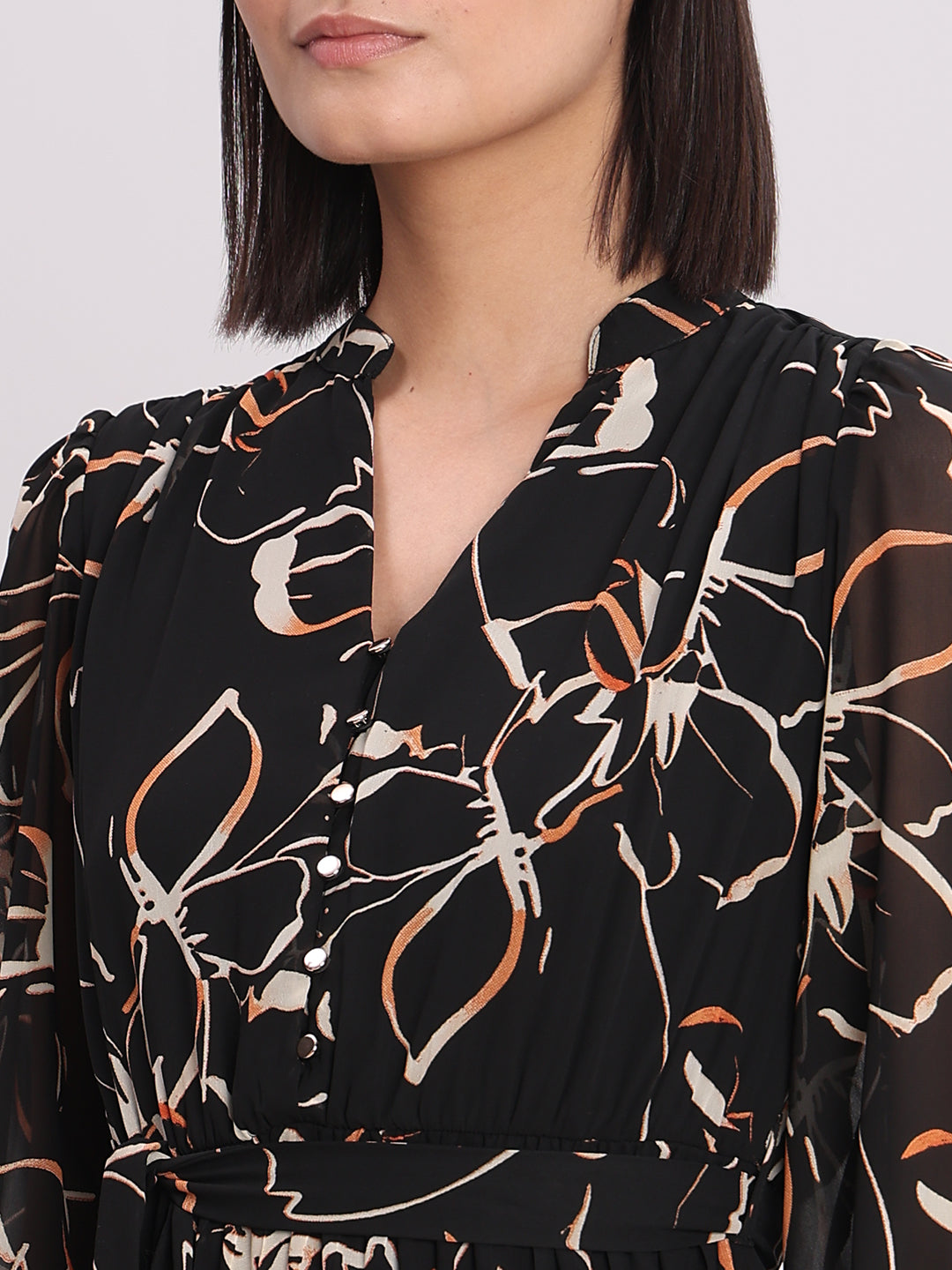 Floral V-Neck Dress