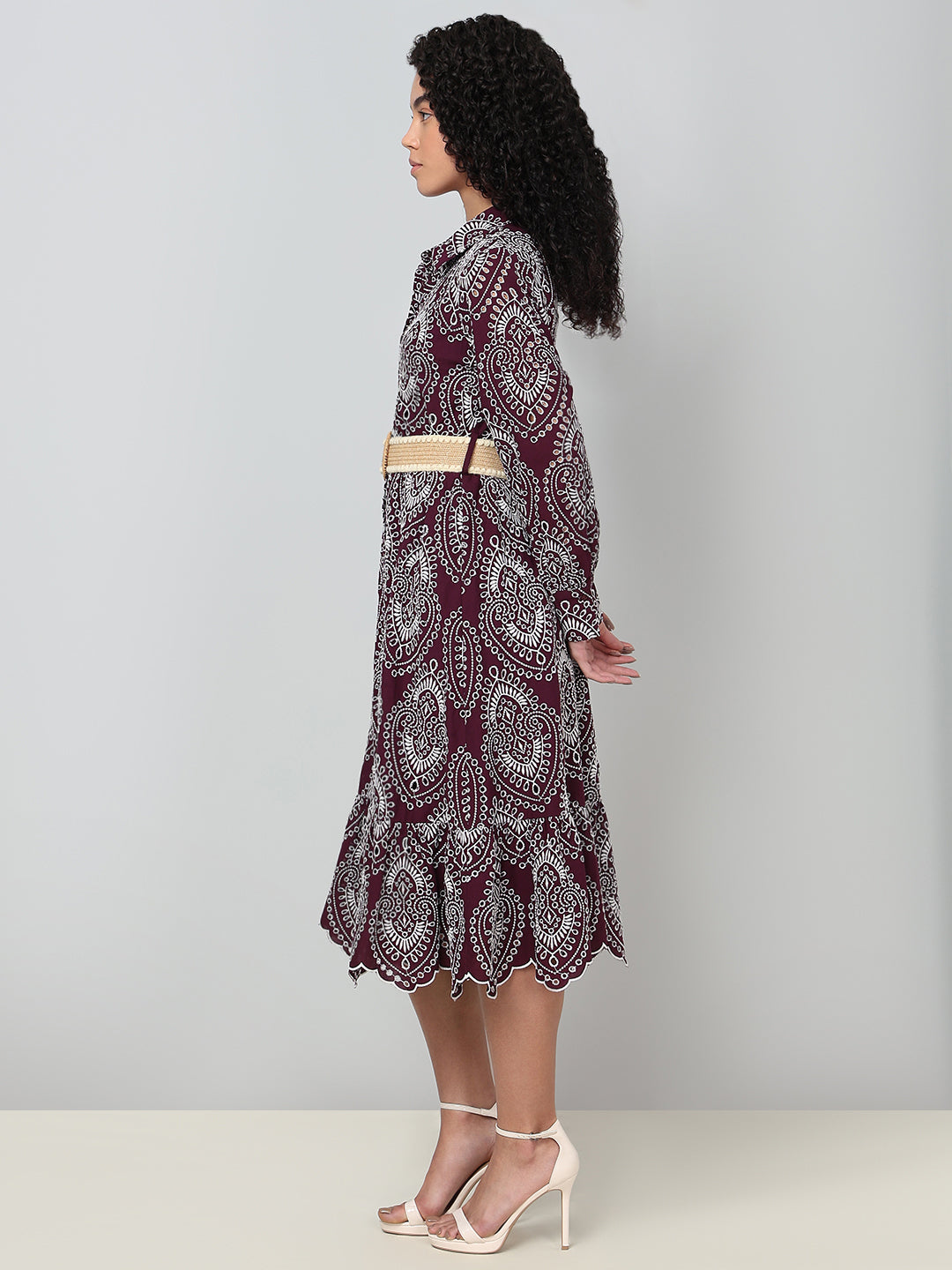 Embroidered Cotton Shirt Dress