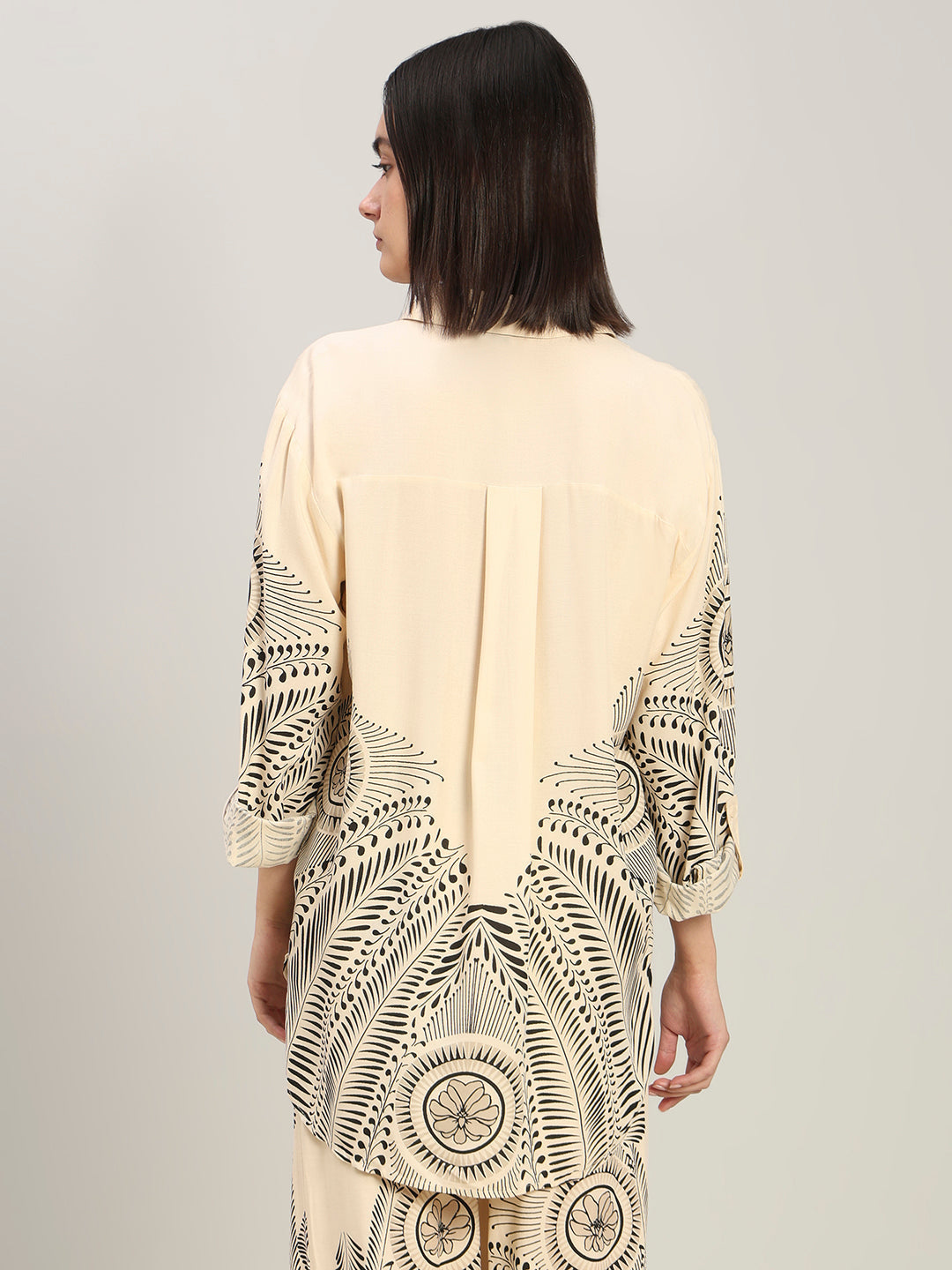 Beige Printed Shirt