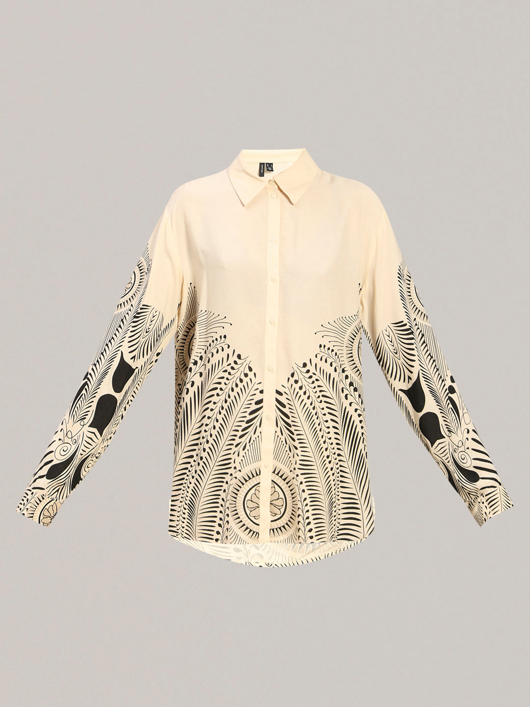 Beige Printed Shirt