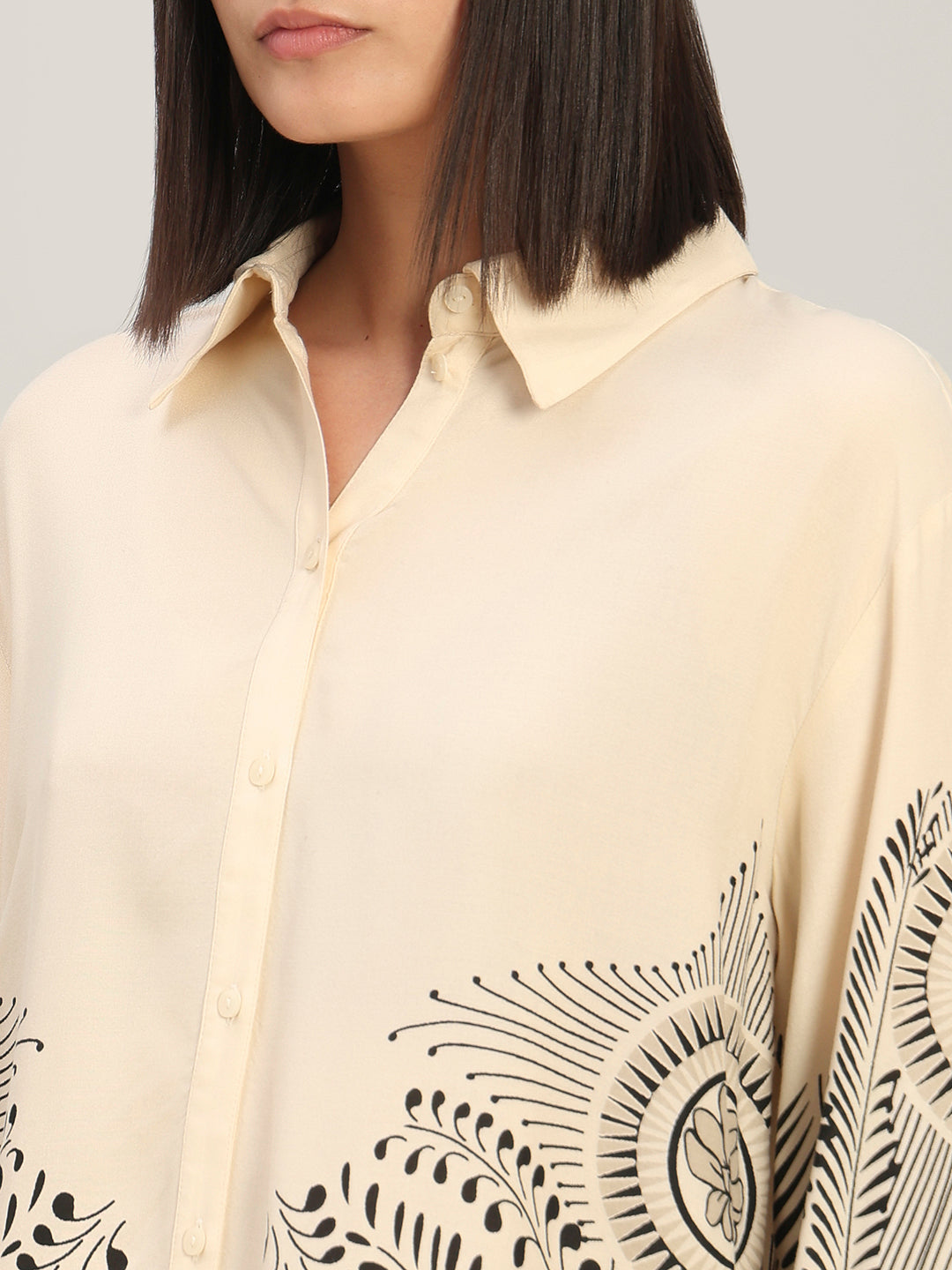 Beige Printed Shirt