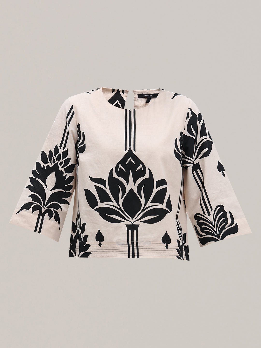 Ecru Printed Top