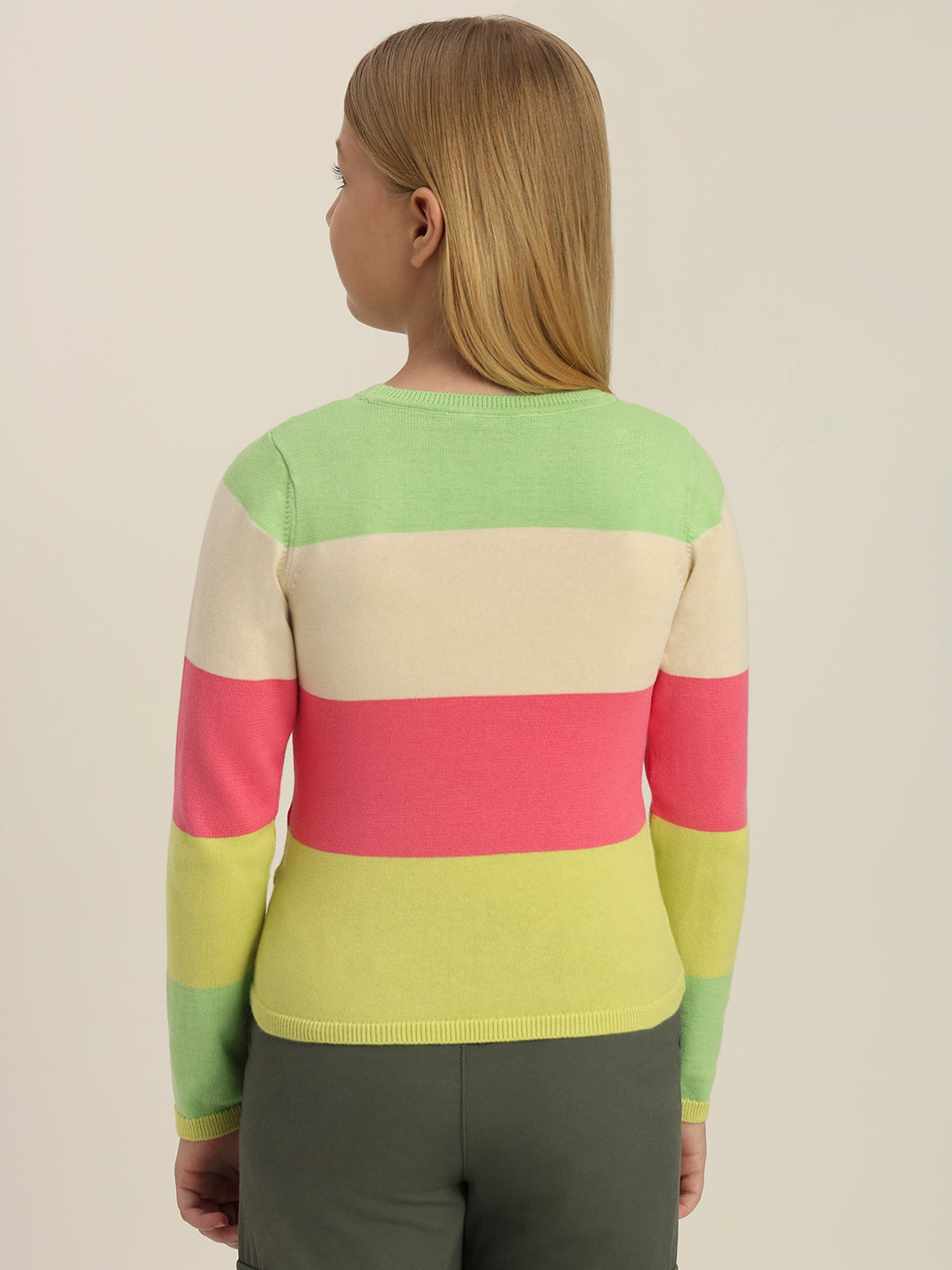 Girls Colourblocked Sweater