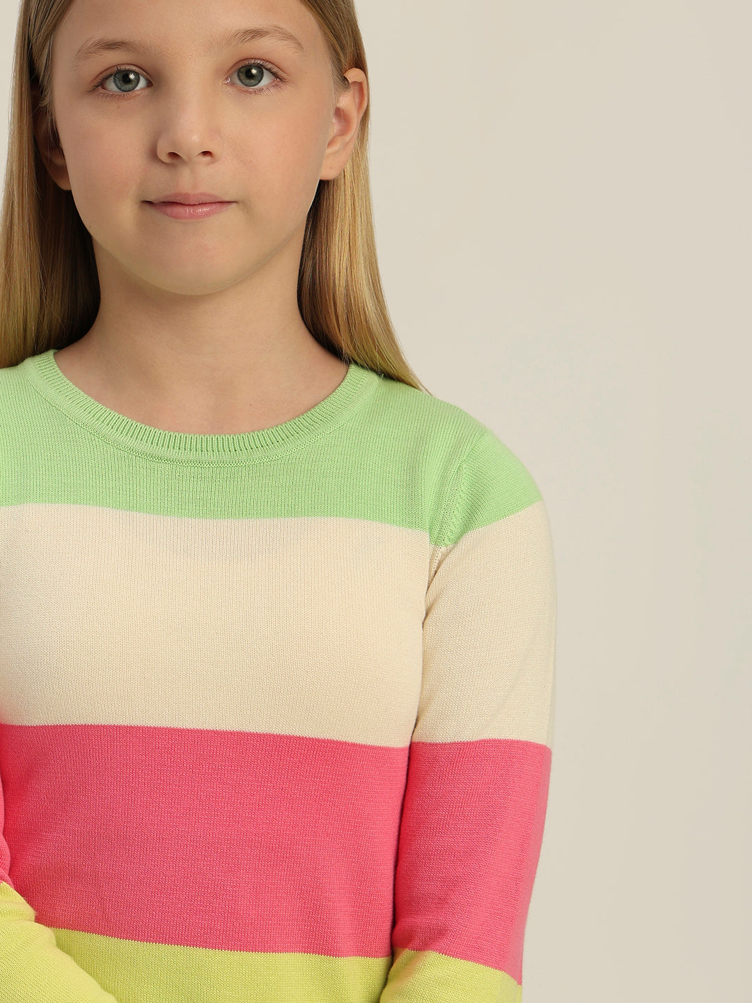 Girls Colourblocked Sweater