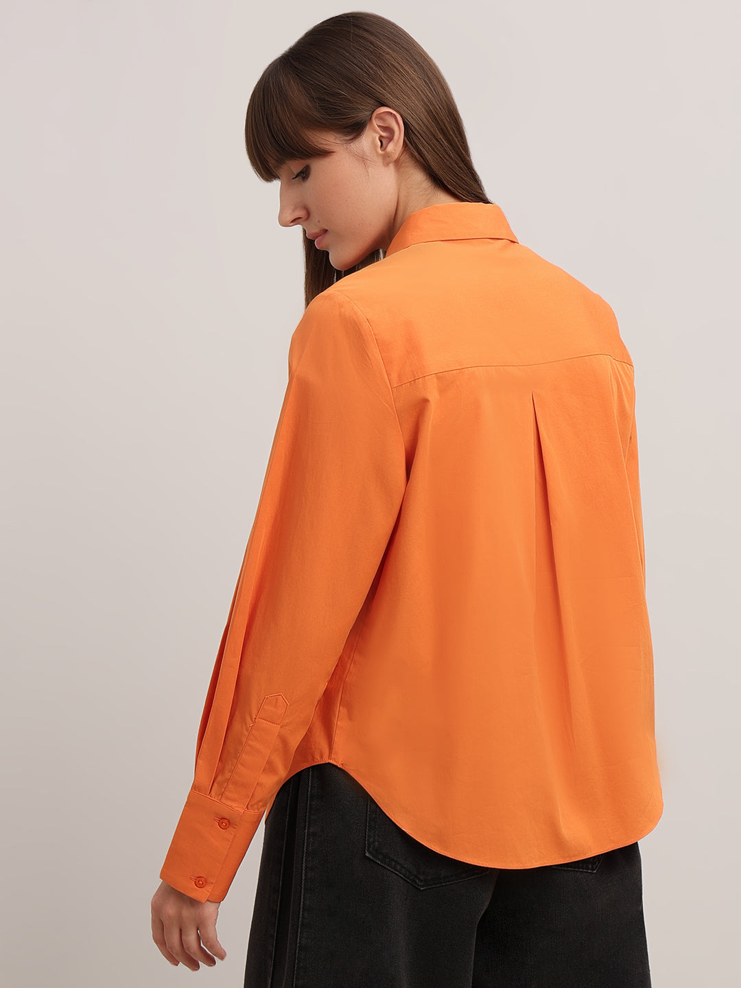 Orange Cotton Shirt