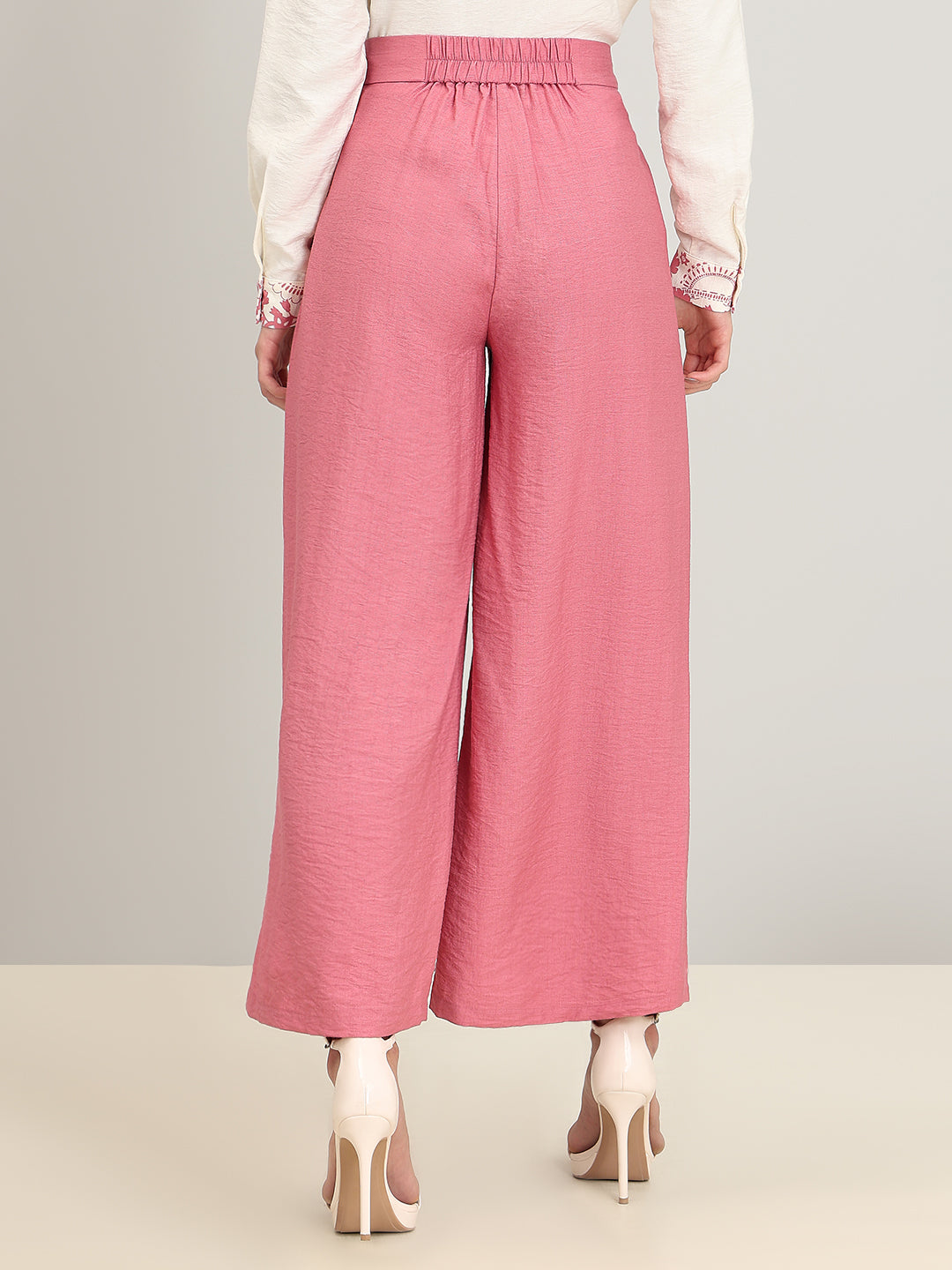 Light Pink Printed Pants