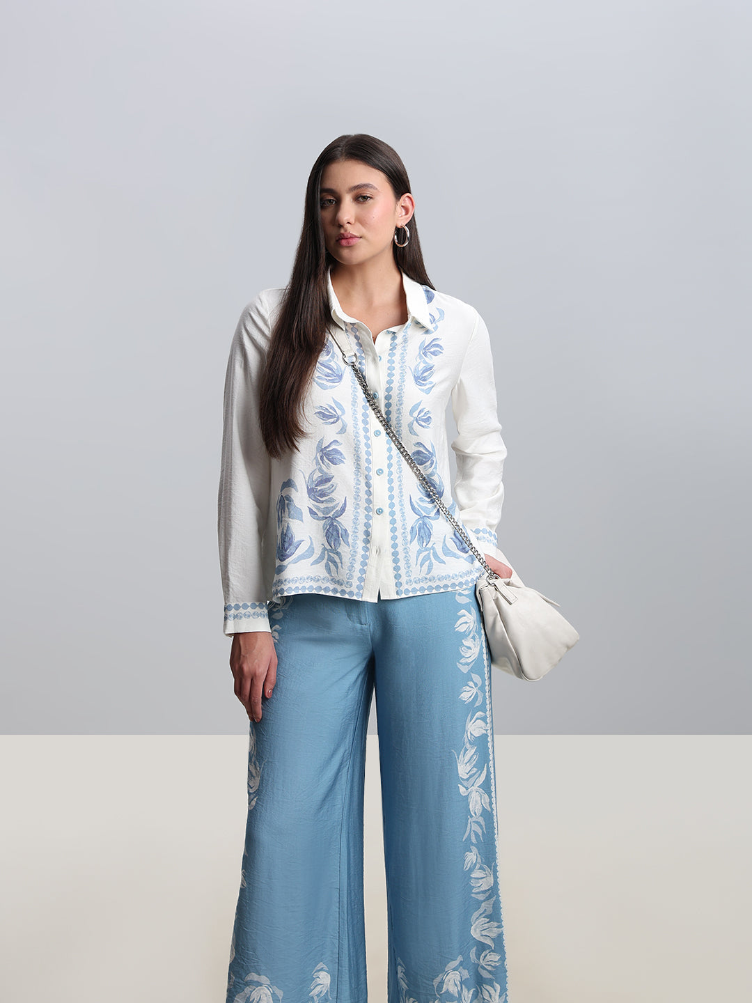 White Printed Shirt