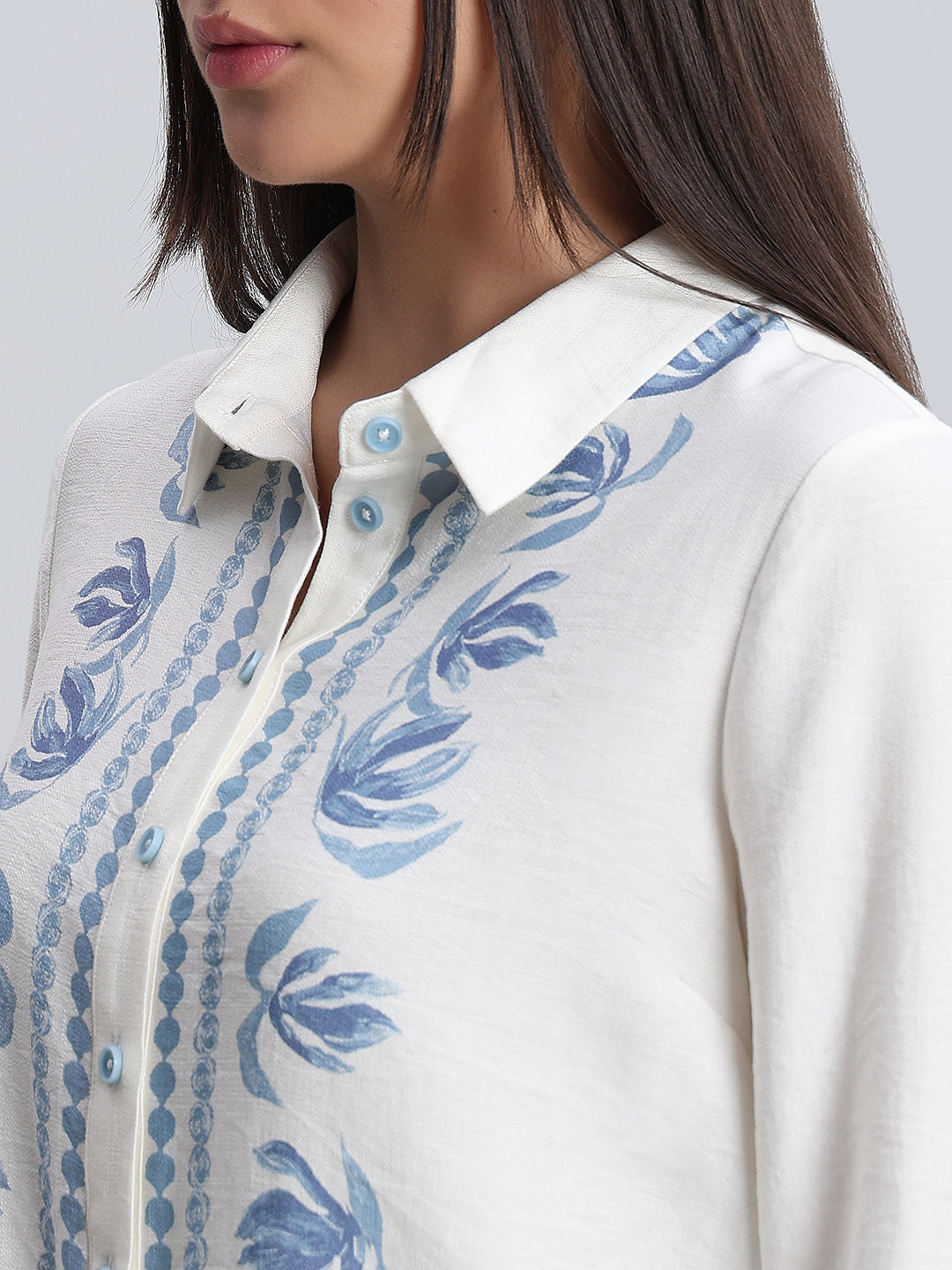 White Printed Shirt