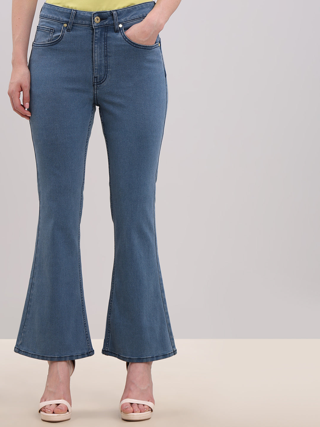 Blue High Rise Eric Bootcut Jeans