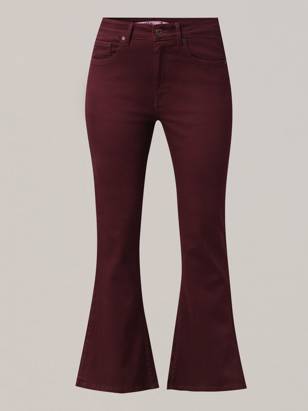 Maroon High Rise Eric Bootcut Jeans