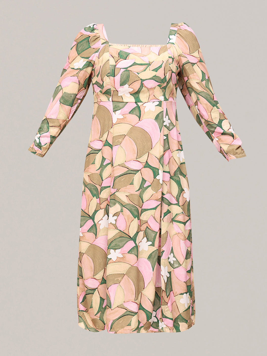 Printed Viscose Midi Dress