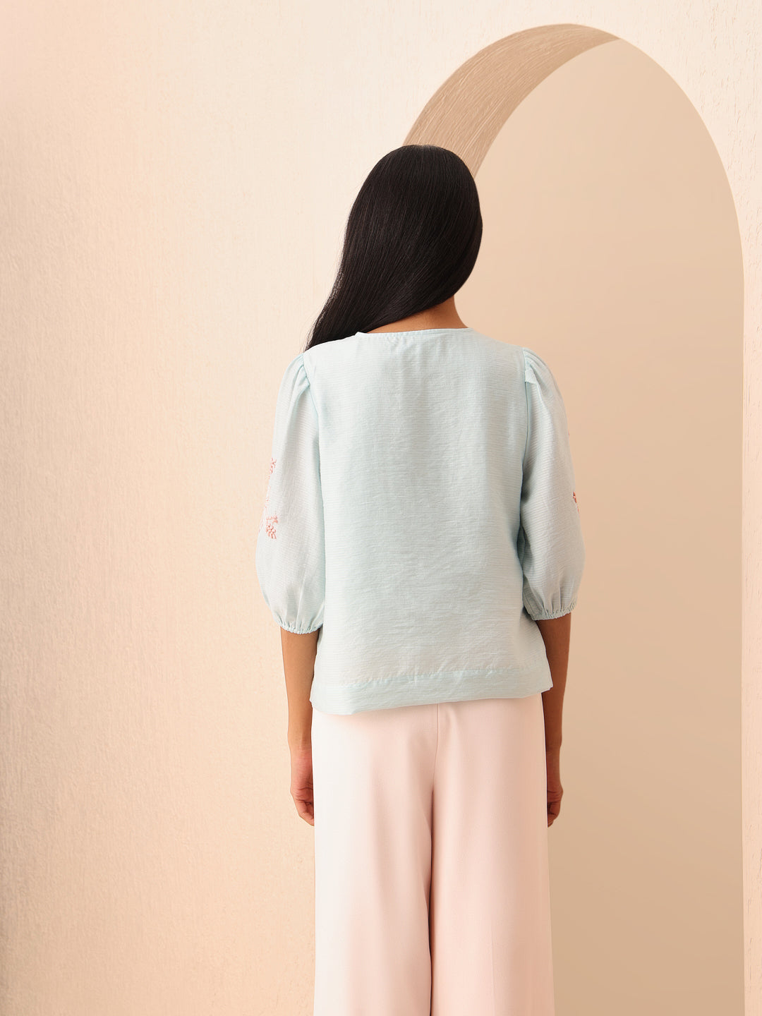 Floral Print V-Neck Top