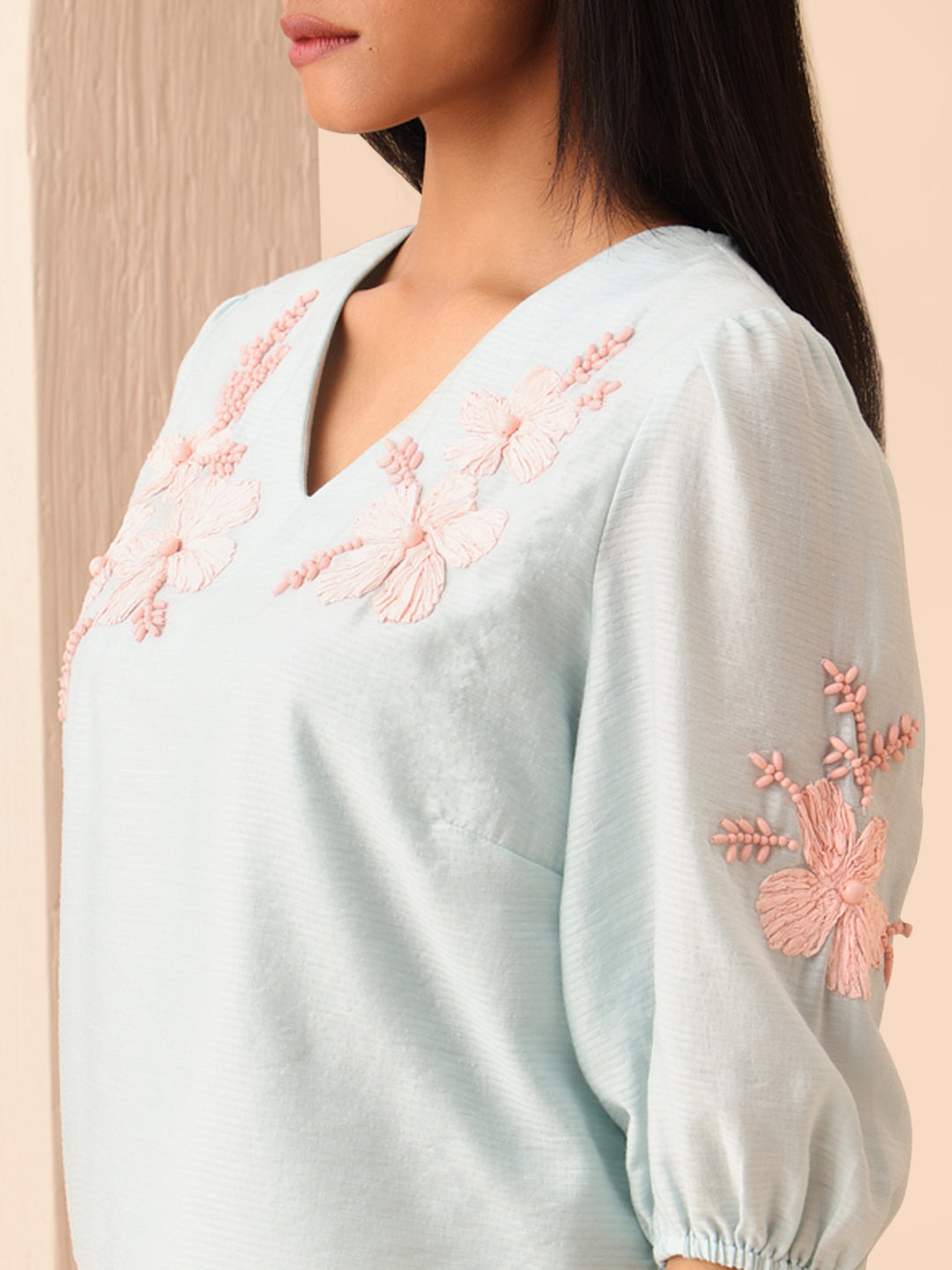 Floral Print V-Neck Top