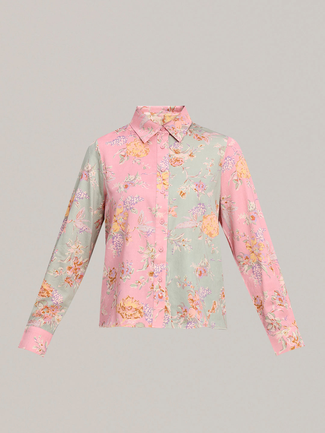 Floral Colourblocked Shirt