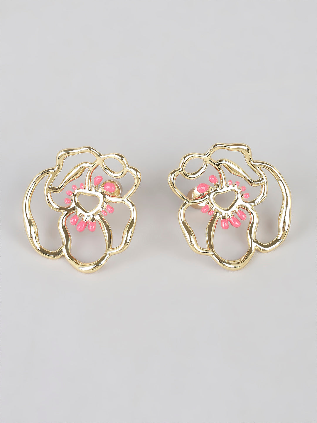 Gold-Tone Floral Earrings